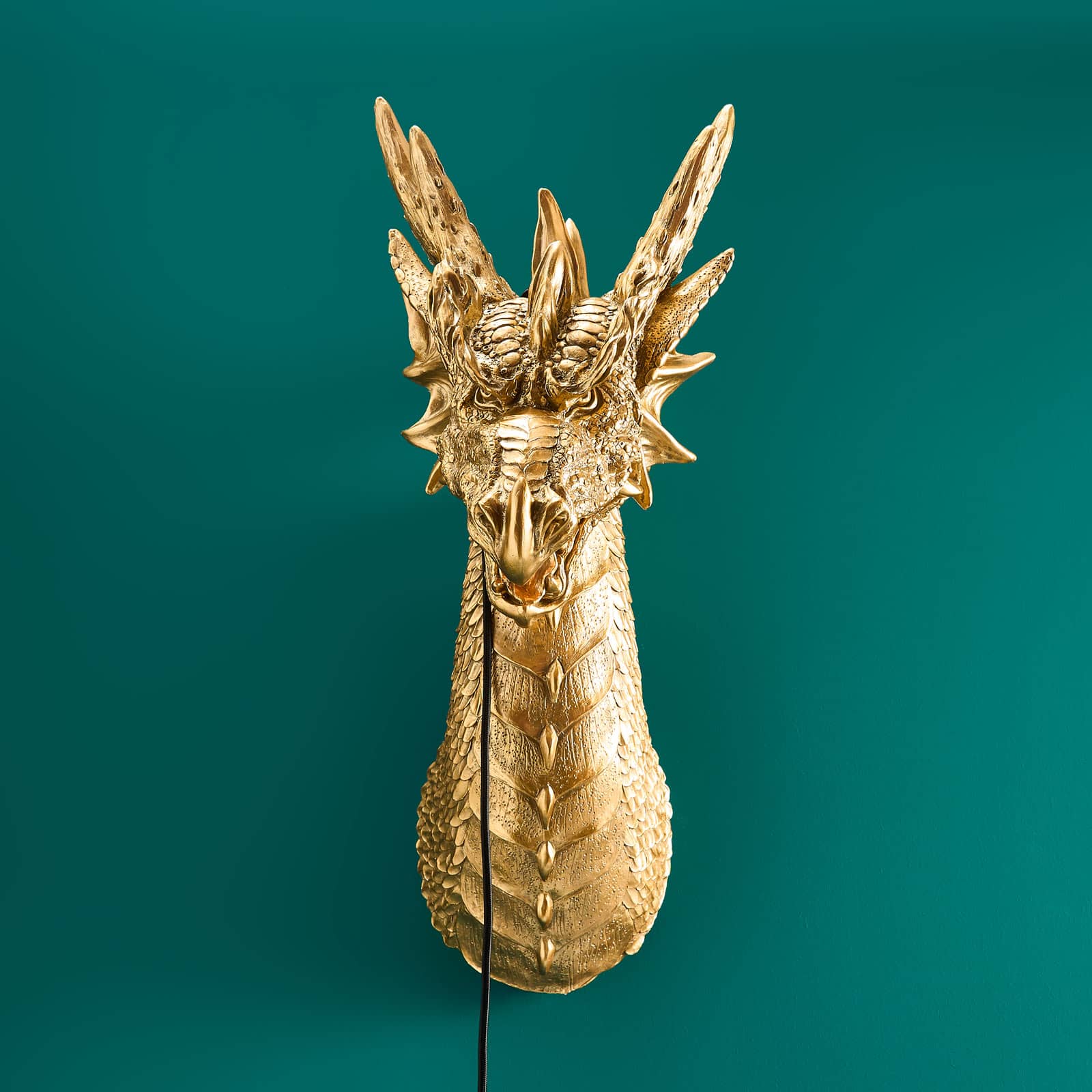 Wall lamp dragon Drake, gold