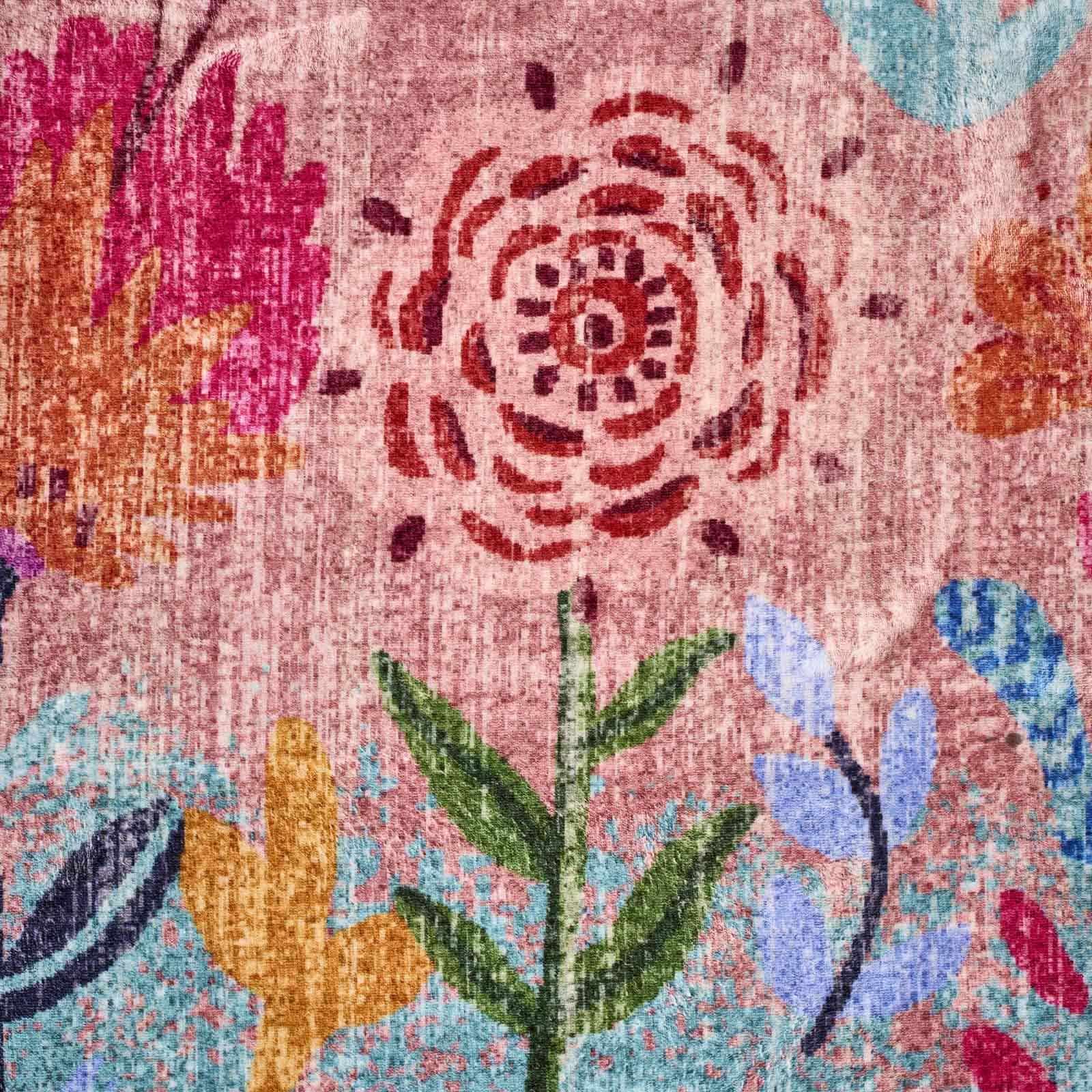 Teppich Fiore m. Blumenmotiv, mehrfarbig