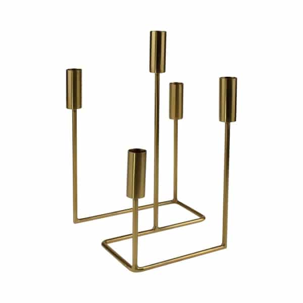 Candlestick Serpentine, geometric, gold