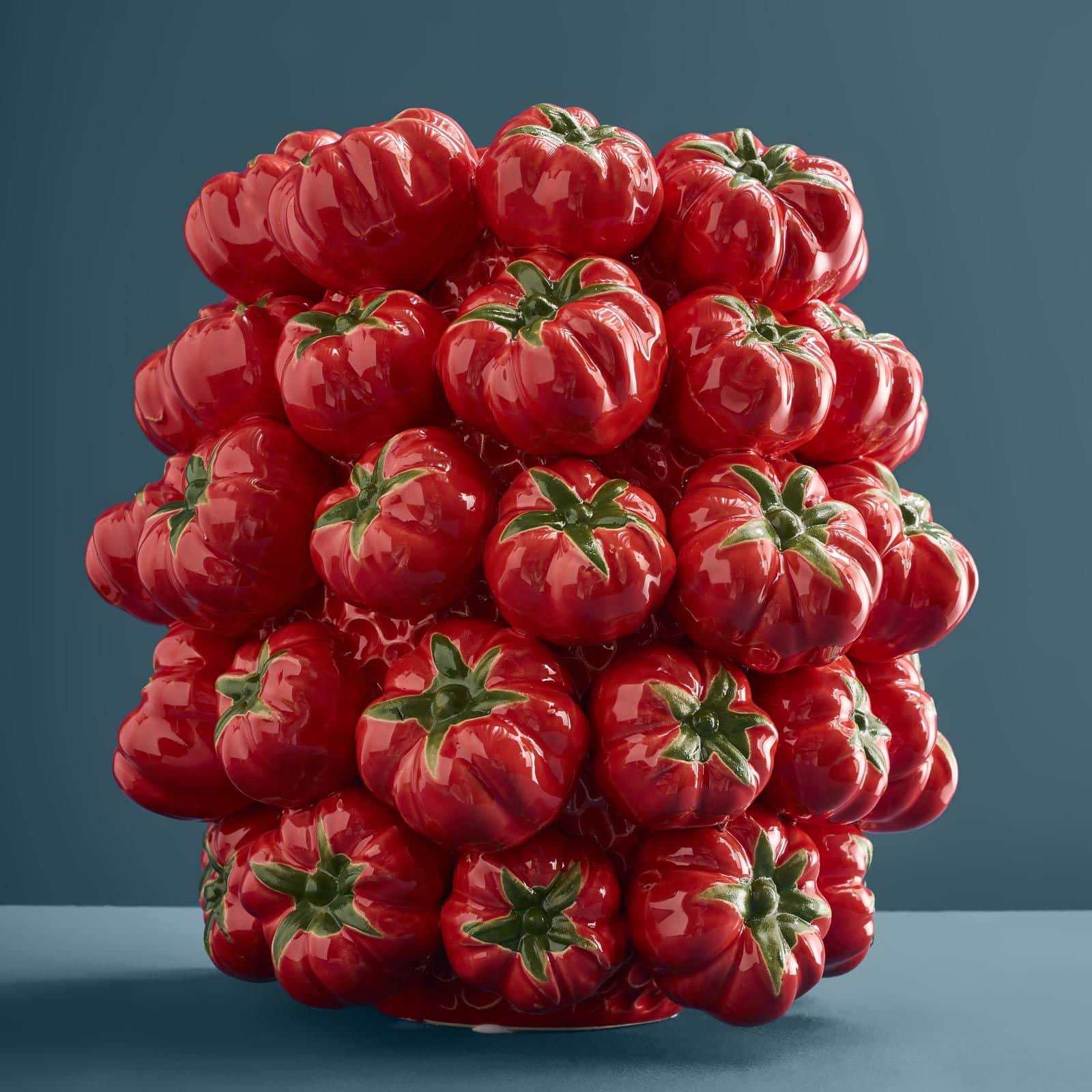 Vaas Tomaat, rood, handgemaakt