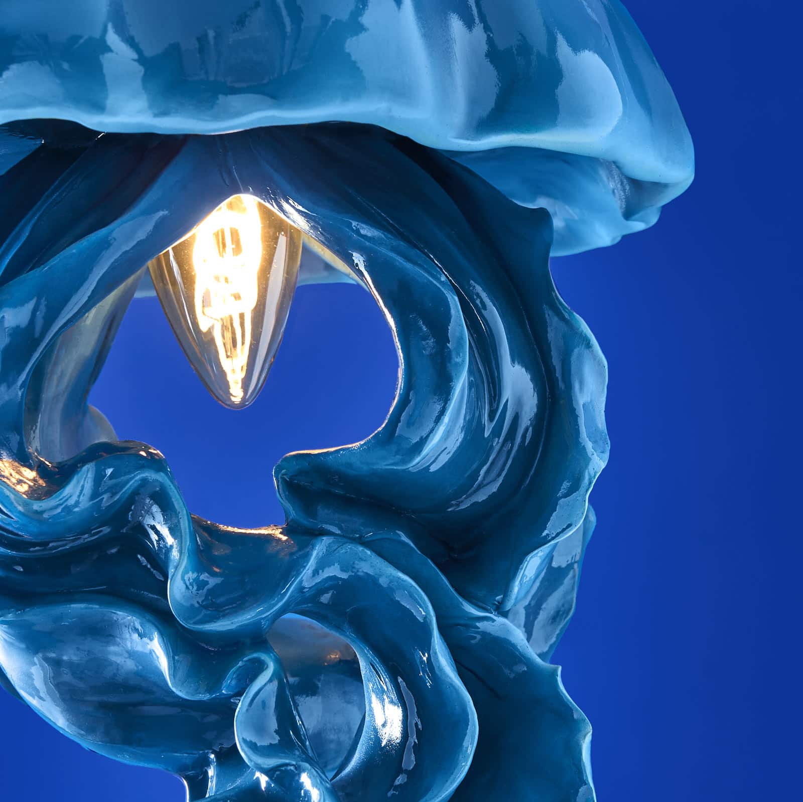 Lámpara de techo medusa Ava, azul