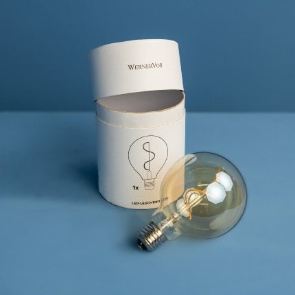 LED spiral filament light bulb, vintage look, E27, 2.5 W, 220 V, 9.5x14 cm
