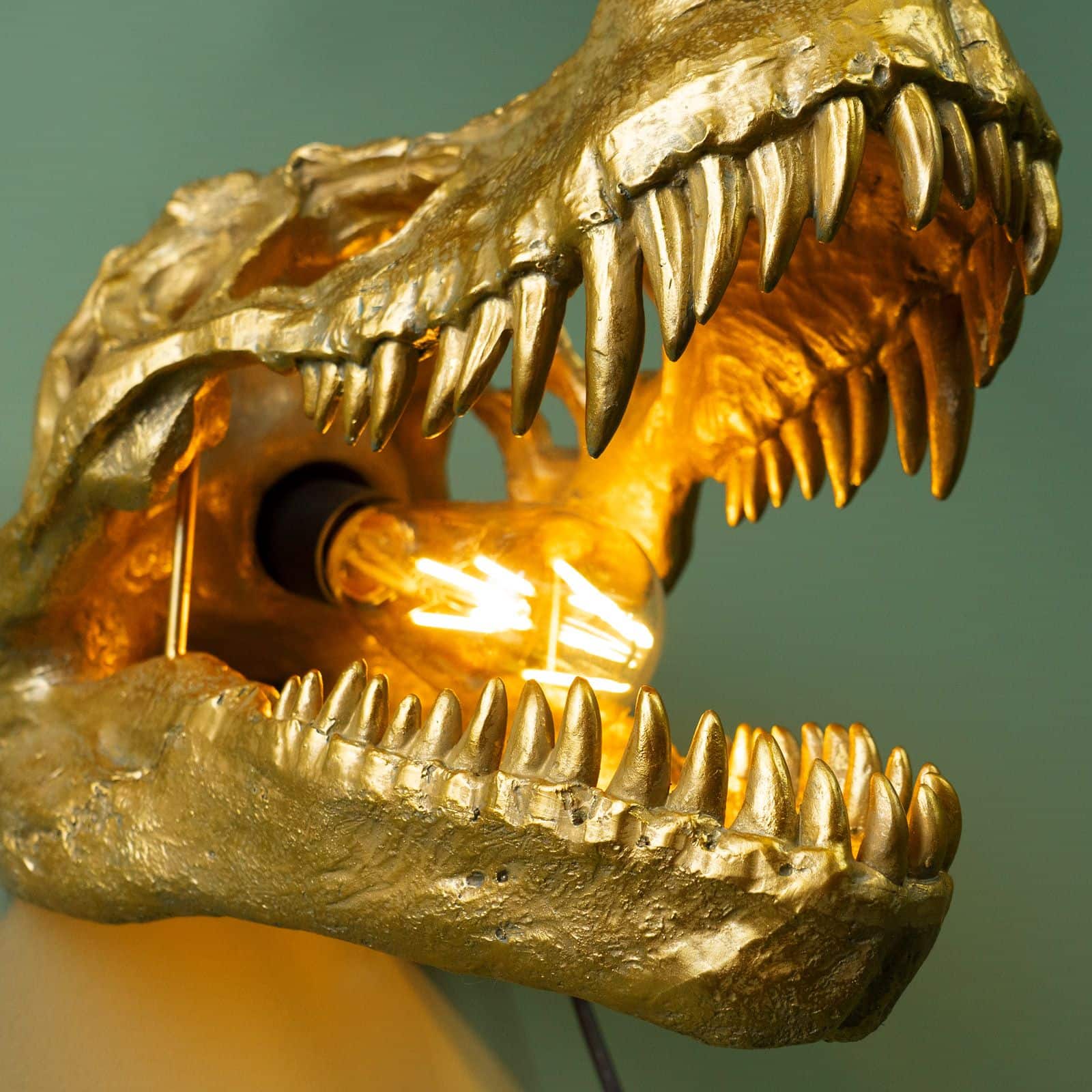 Lampada da parete dinosauro Rexy, oro