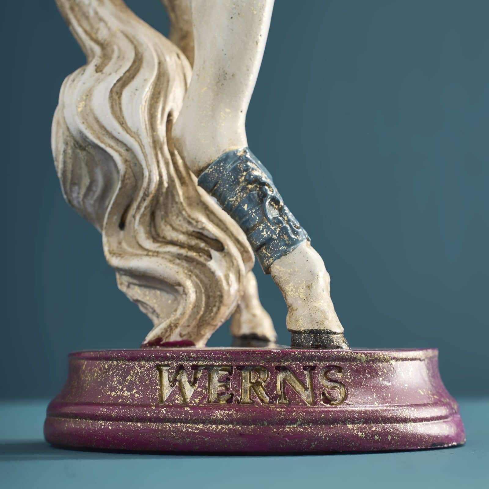 Circus Horse Candle Holder, white-red-gold