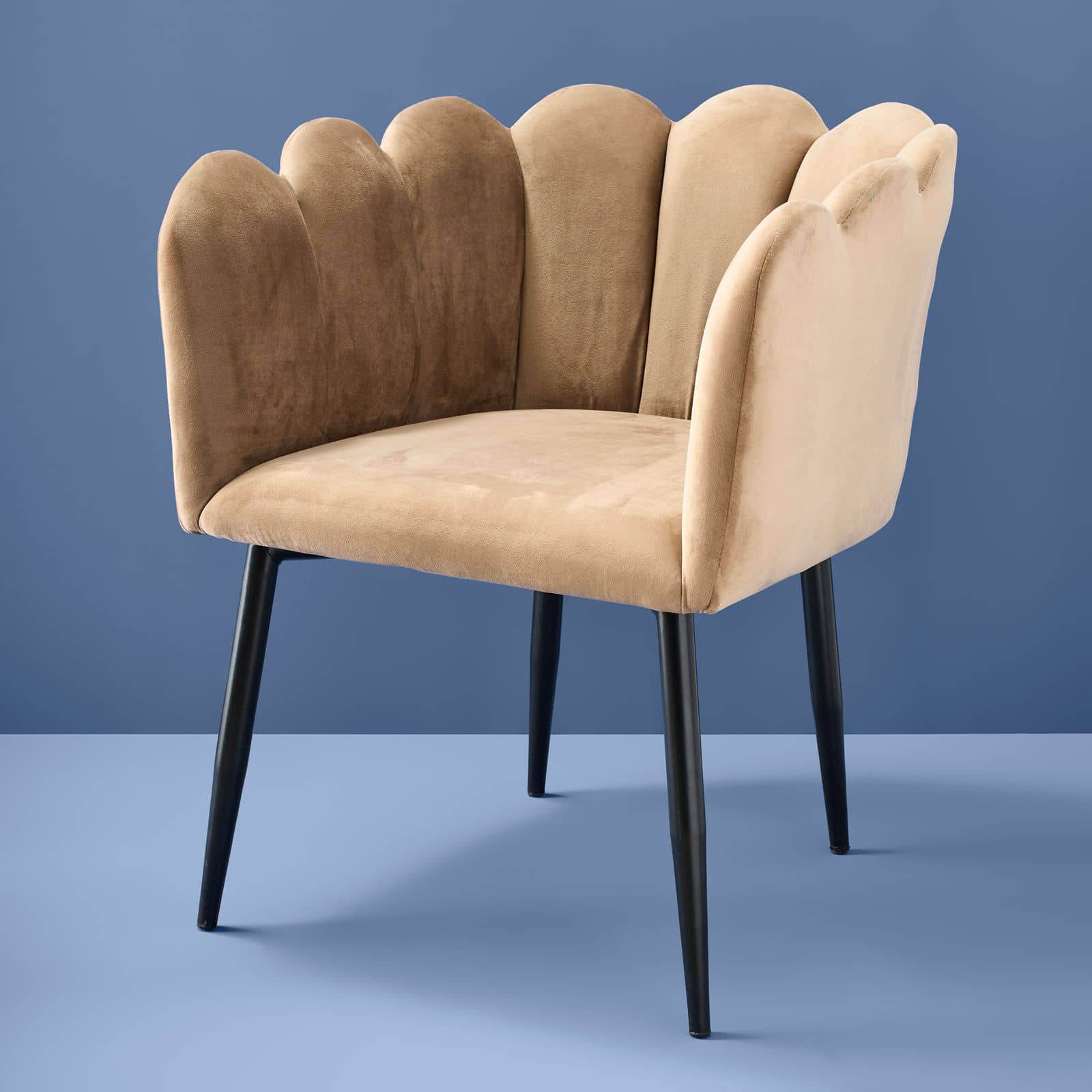 Stol i fløjl Marlene, beige