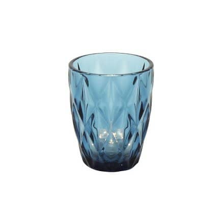 4er Set Wasserglas, blau, Glas, 8x10 cm