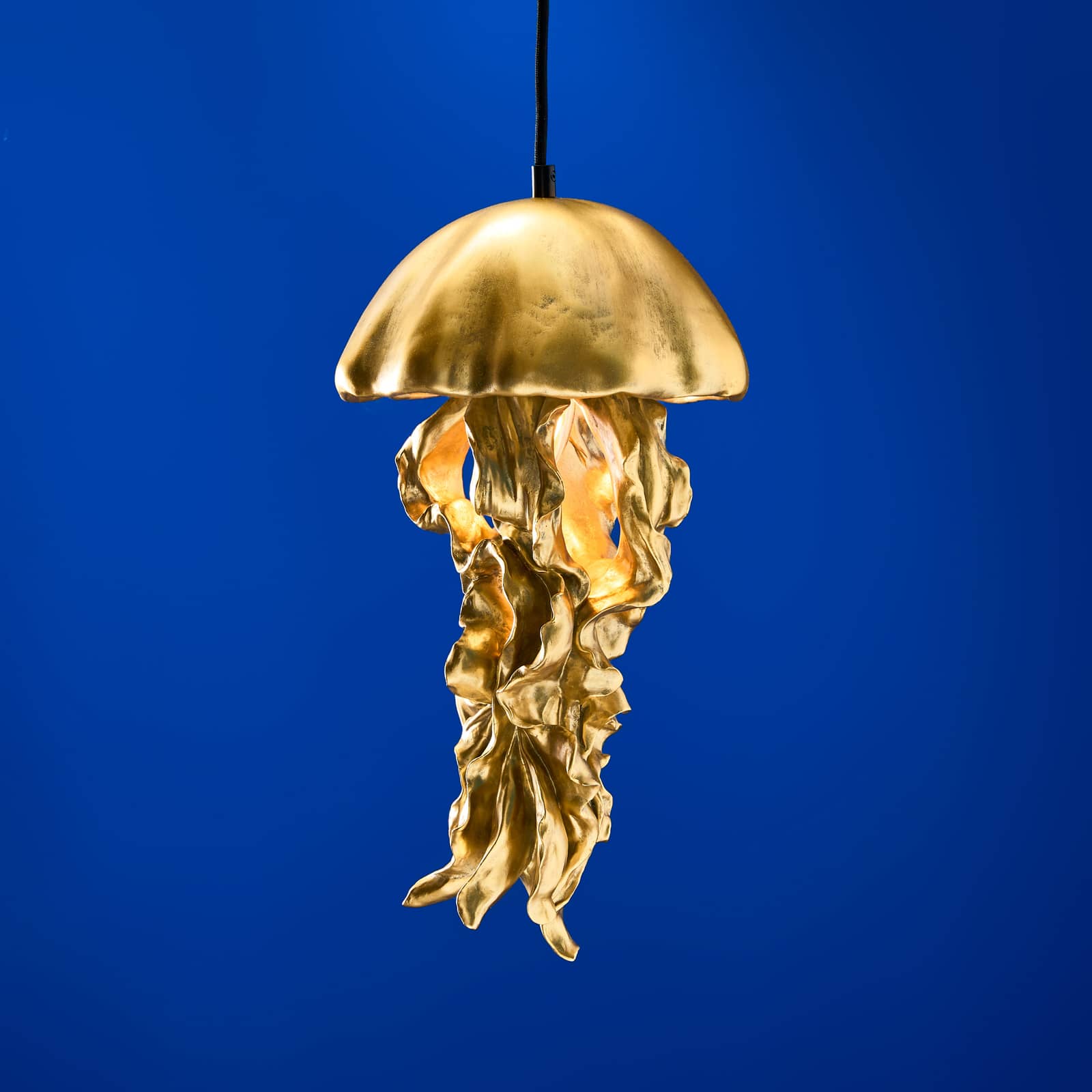 Deckenleuchte Qualle Ava, gold