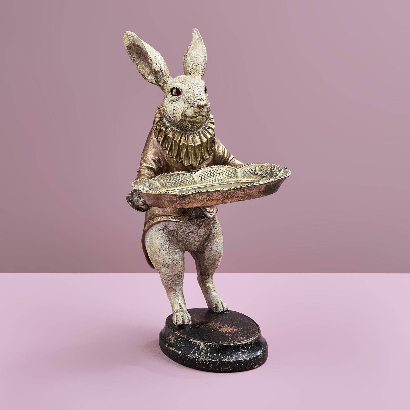 Dekofigur / Kartenhalter Hase Kaninchen, Polyresin, 17x14,5x28 cm