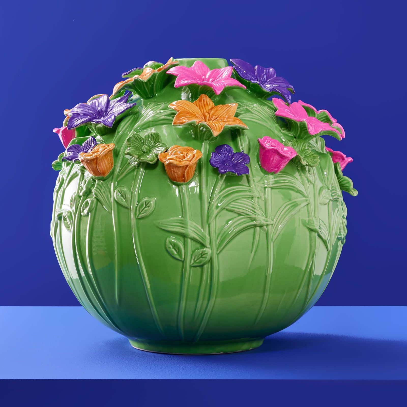 Vase Verano, green-multicolored