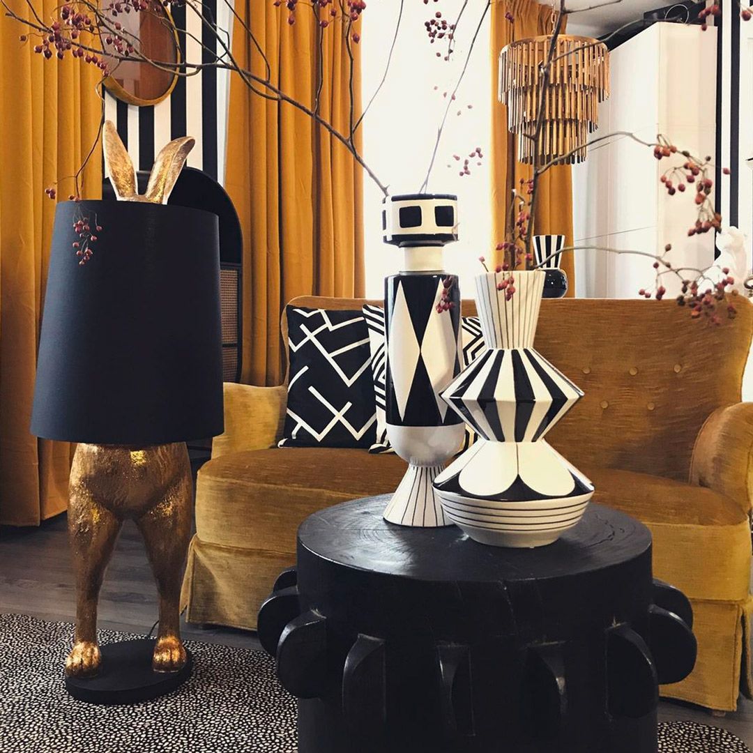 Floor lamp rabbit Hiding Rabbit®, gold/black