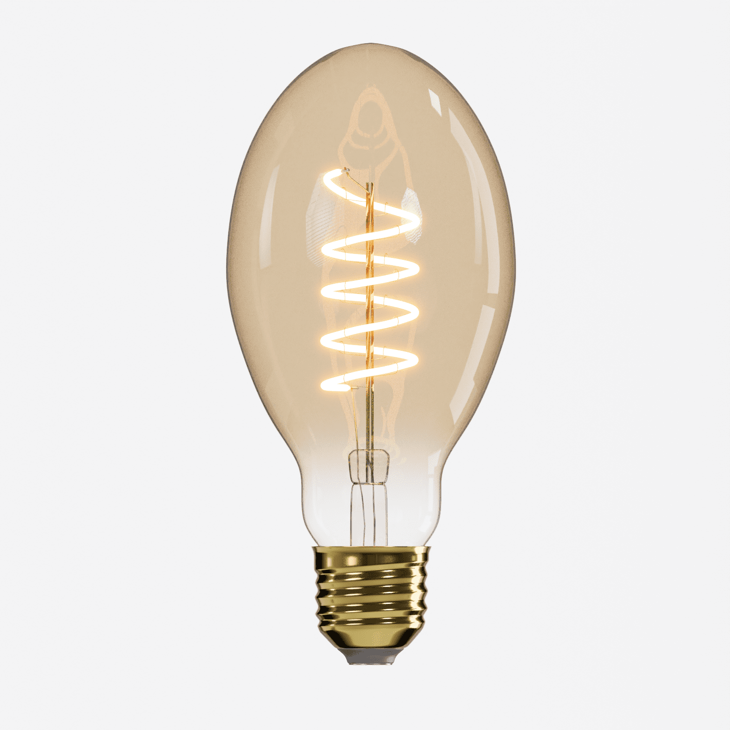 Light bulb spiral filament, Vintage Look, oval E27, 7,2x15cm 2,5 W, 220 V
