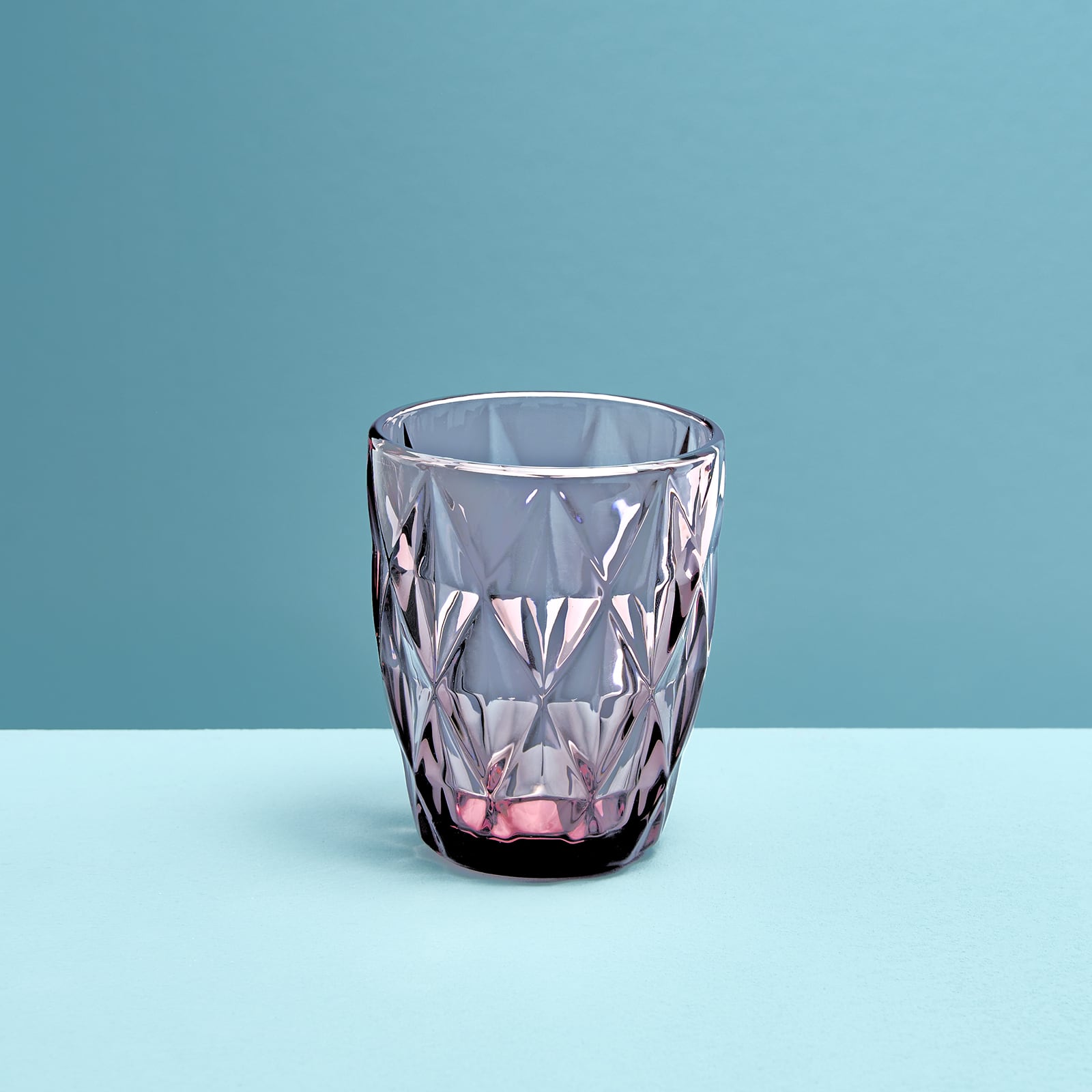 4er-Set Wasserglas, lila, Glas, 8x10 cm