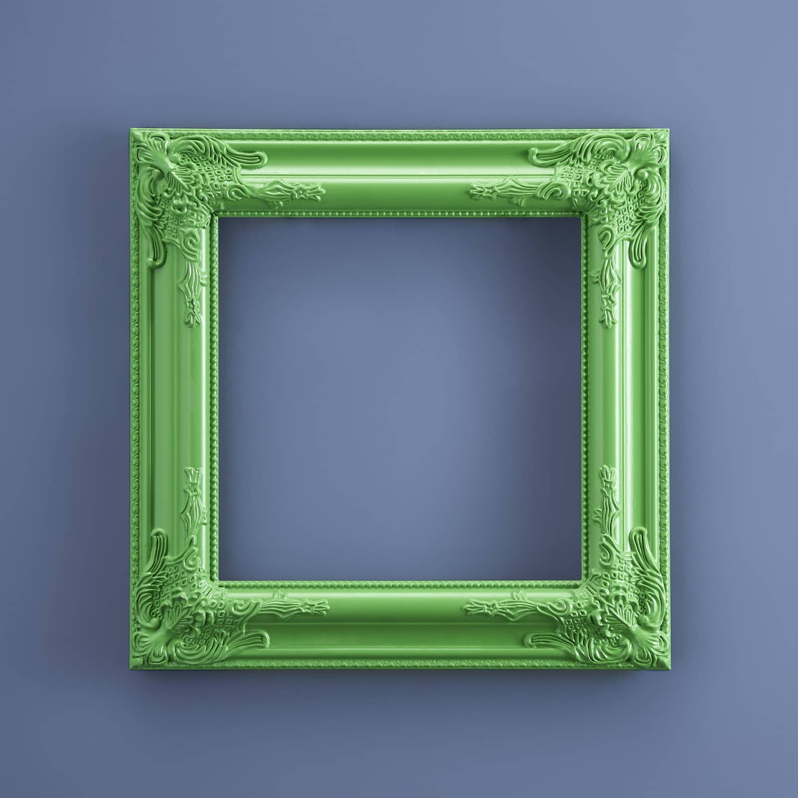 Baroque frame, green