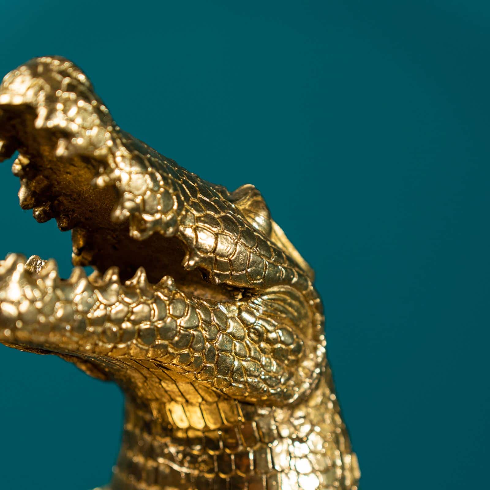 Bijzettafel krokodil Morty, goud