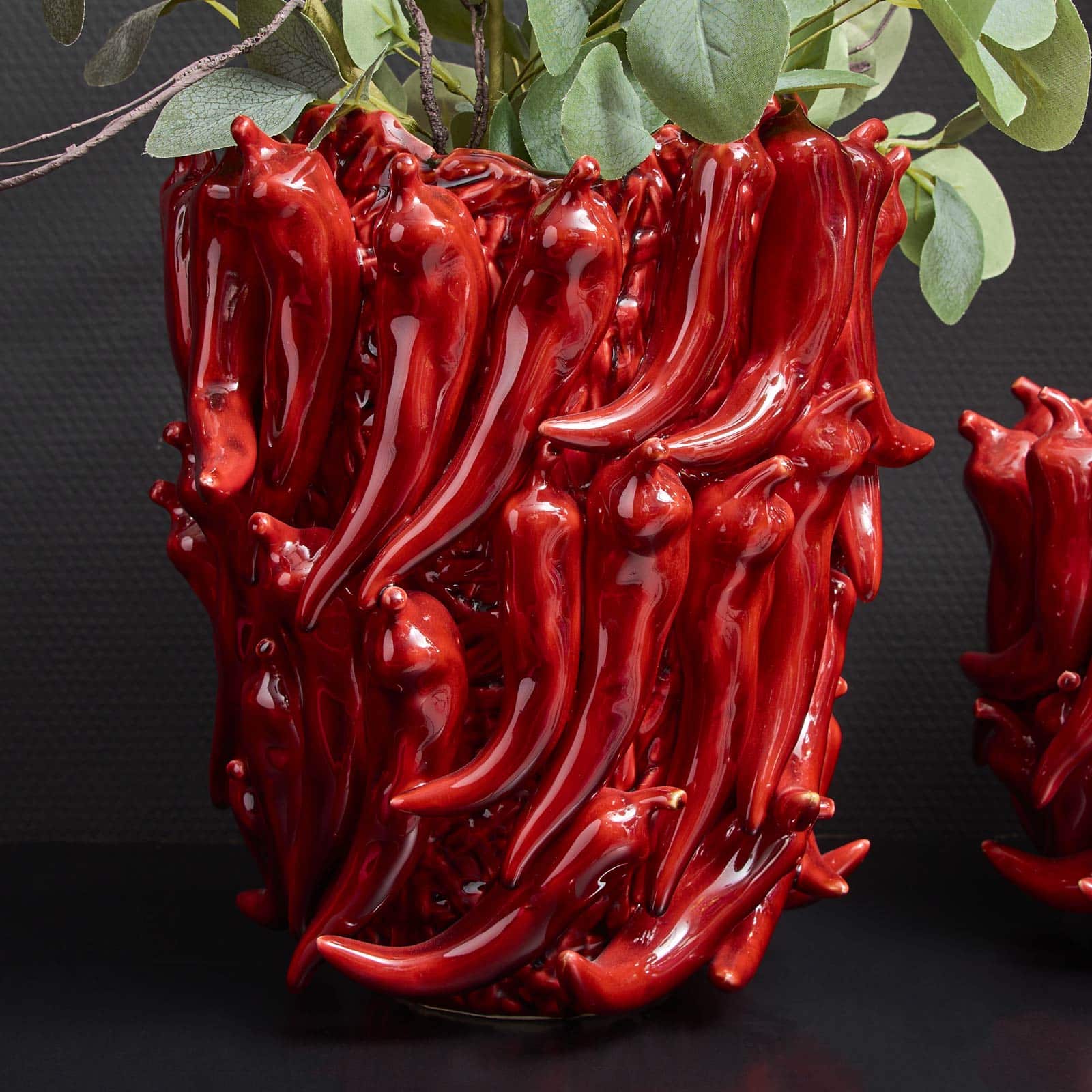 Vase Chili L, rouge