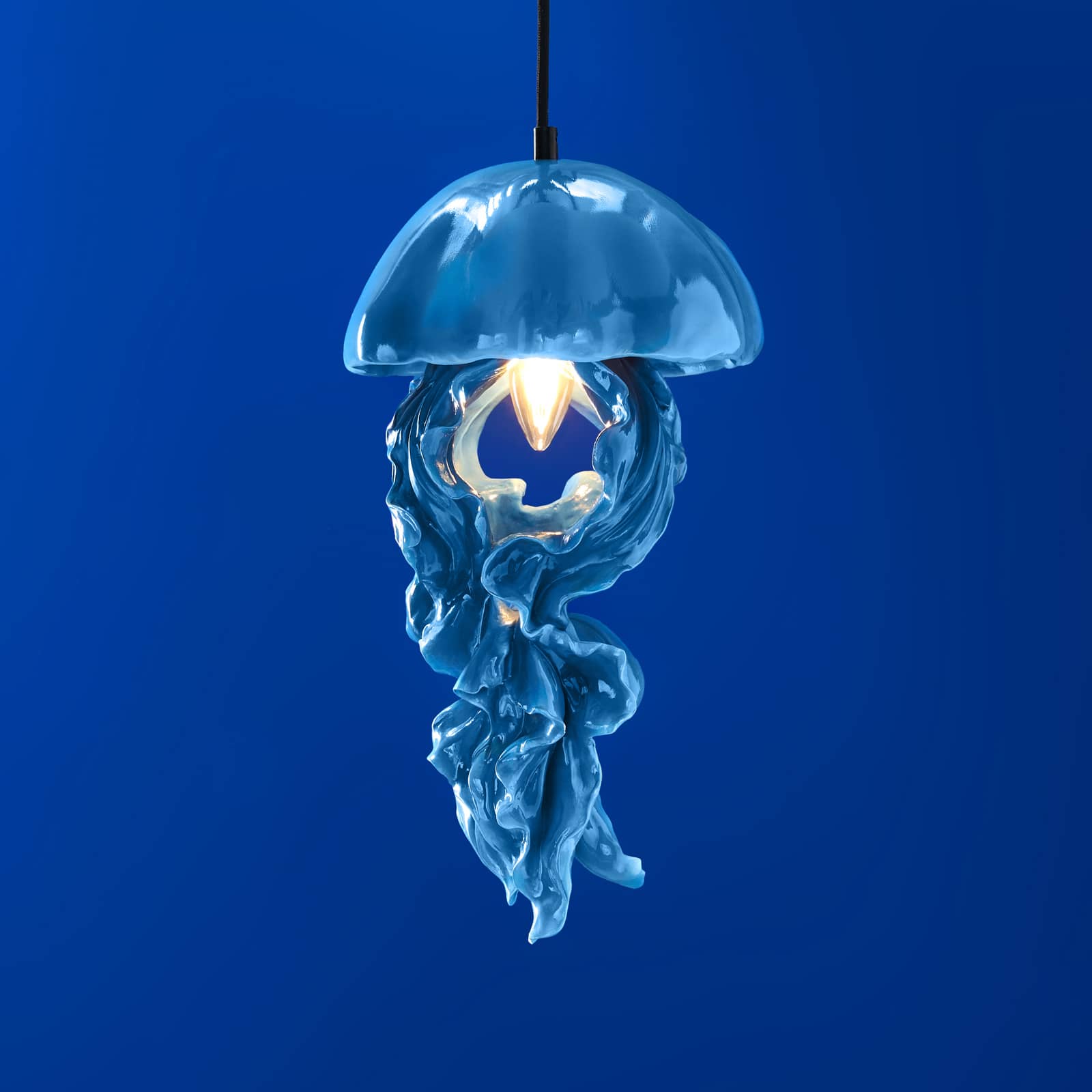 Plafonnier méduse Ava, bleu
