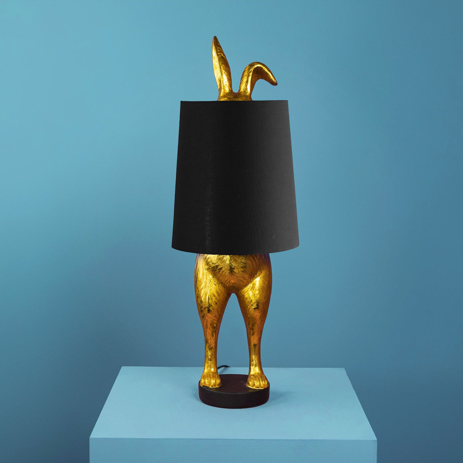 Table lamp Rabbit Hiding Bunny, gold/black