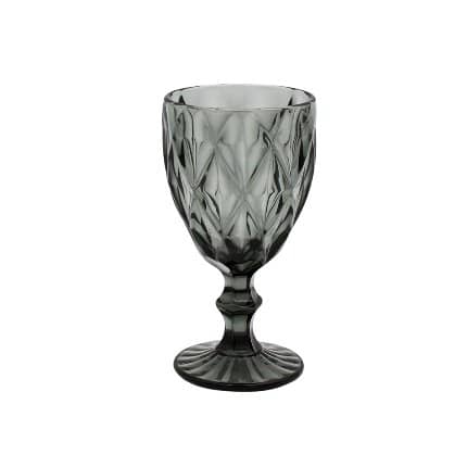 4er Set Weinglas, anthrazit, Glas, 9 x 17 cm