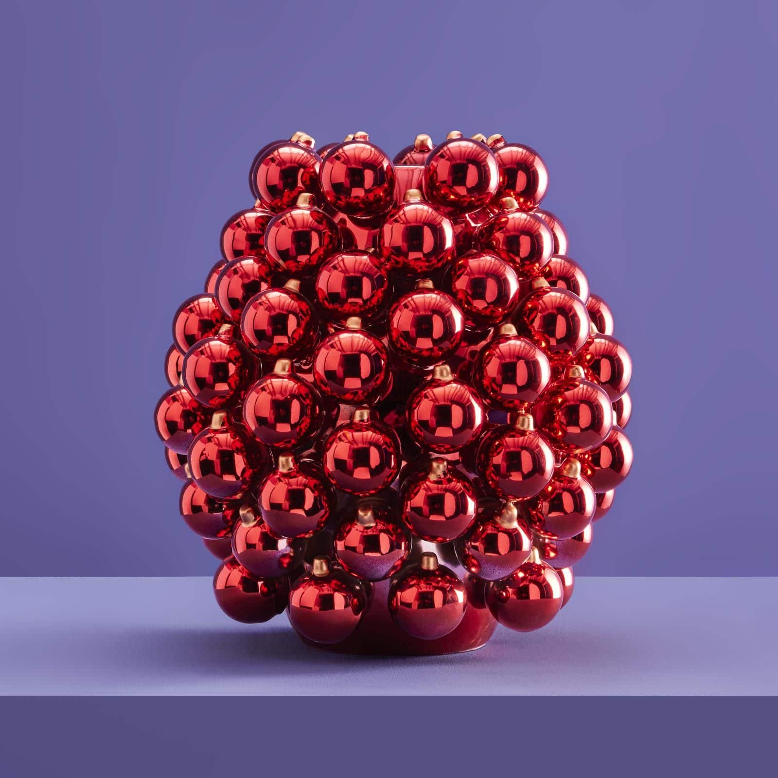 Vase m. Kugeln Boule, rot Vase m. Kugeln Boule, rot