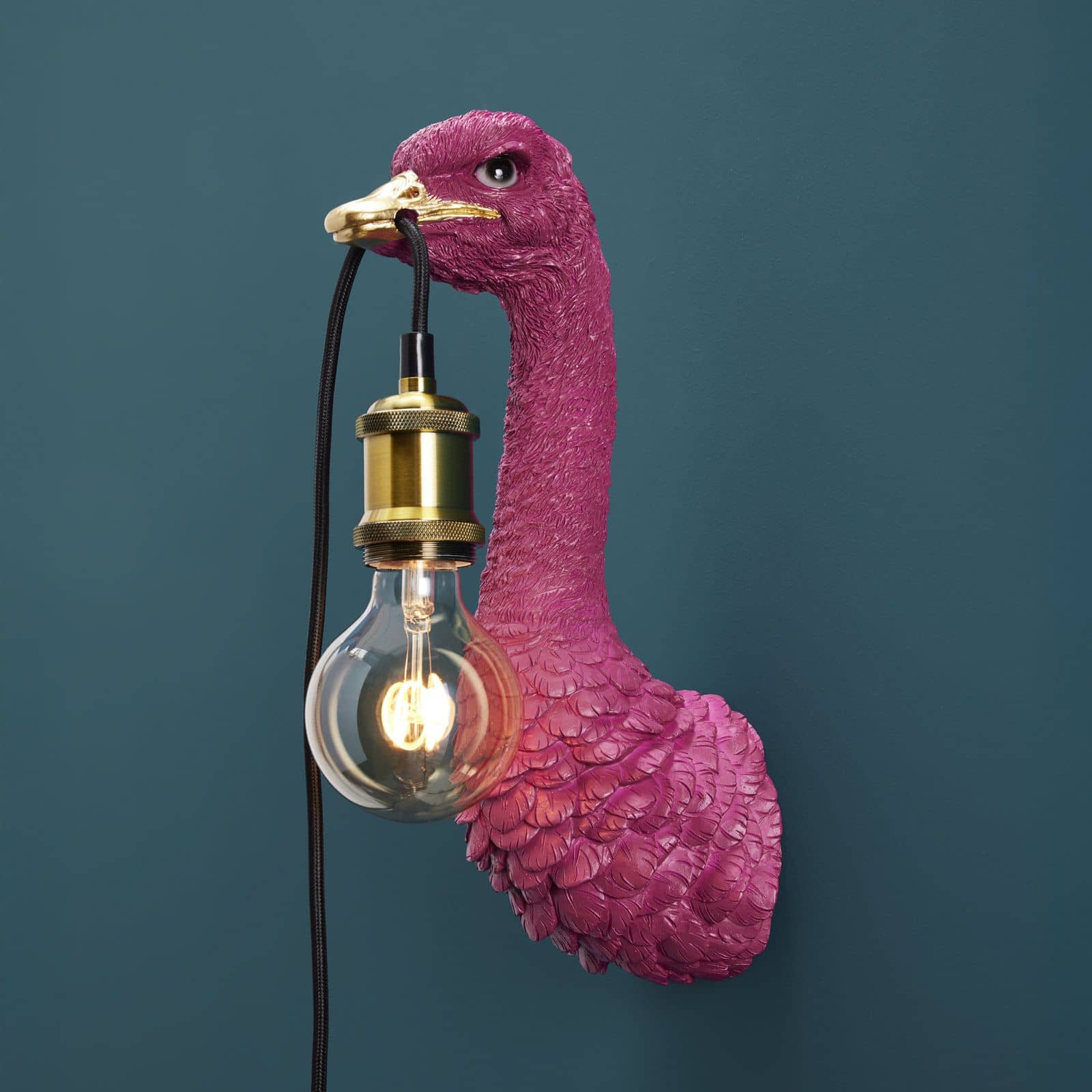 Ostrich Baby Franz Josef wall light, magenta
