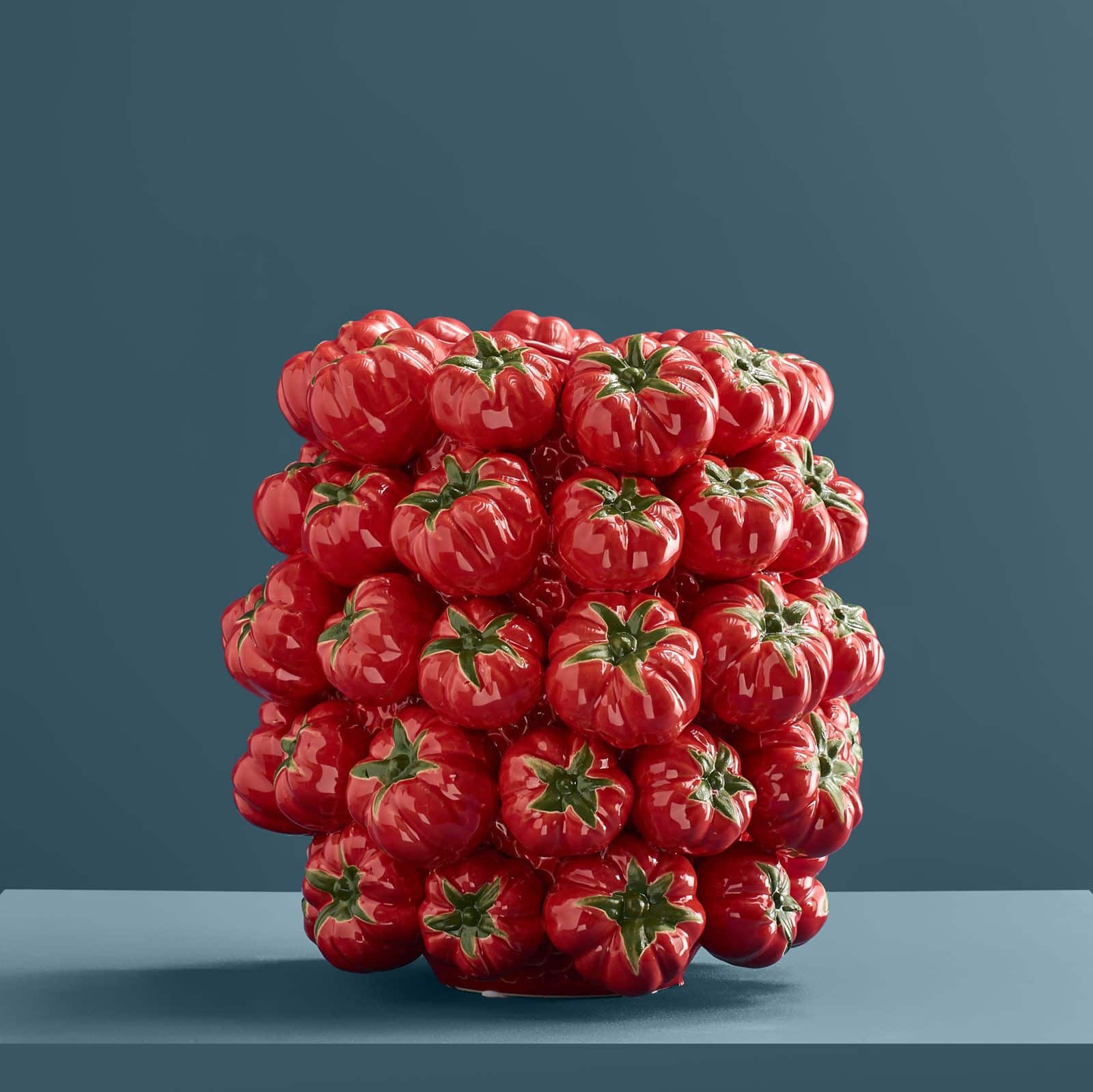 Vase Tomate, rot, handgefertigt