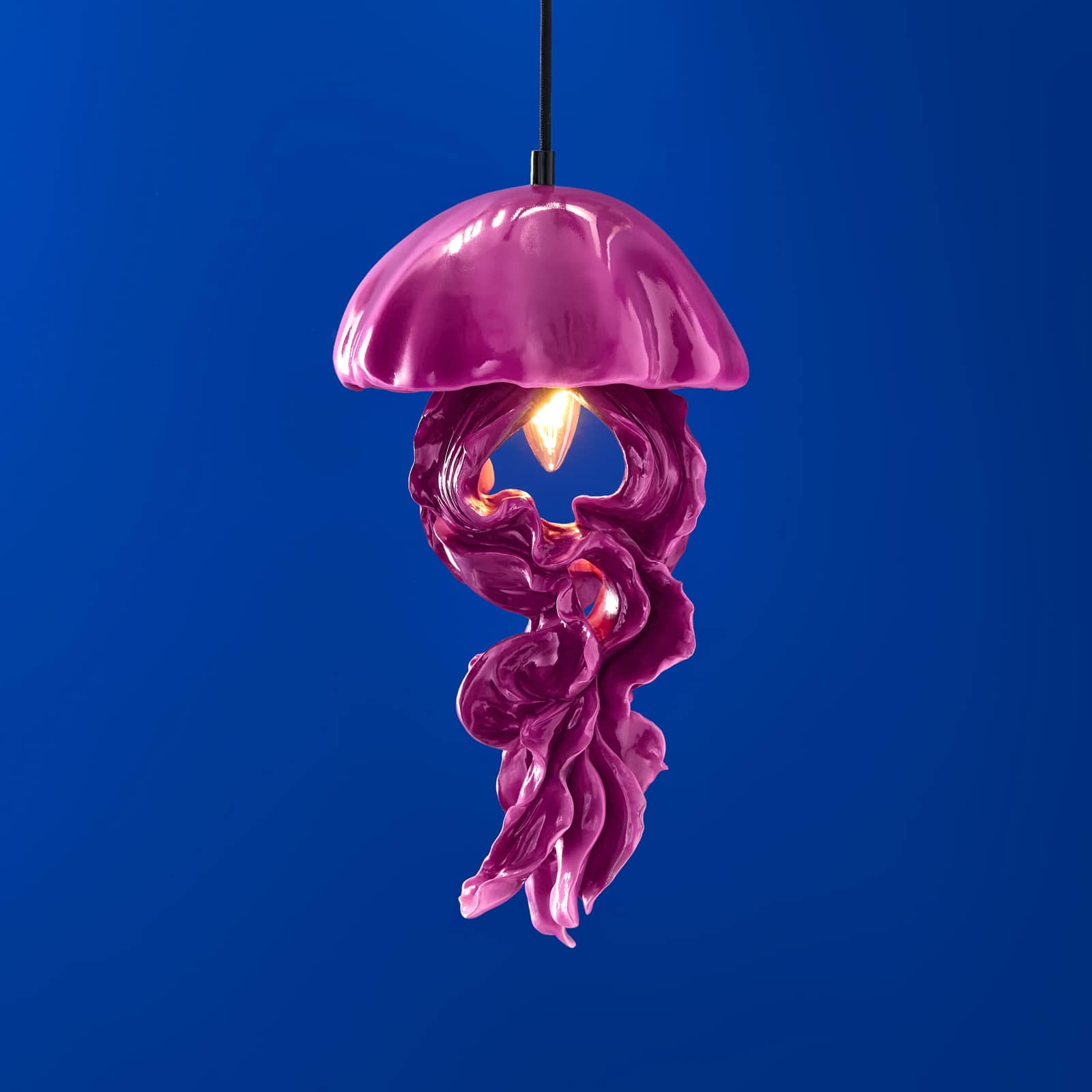 Ceiling light jellyfish Ava, magenta