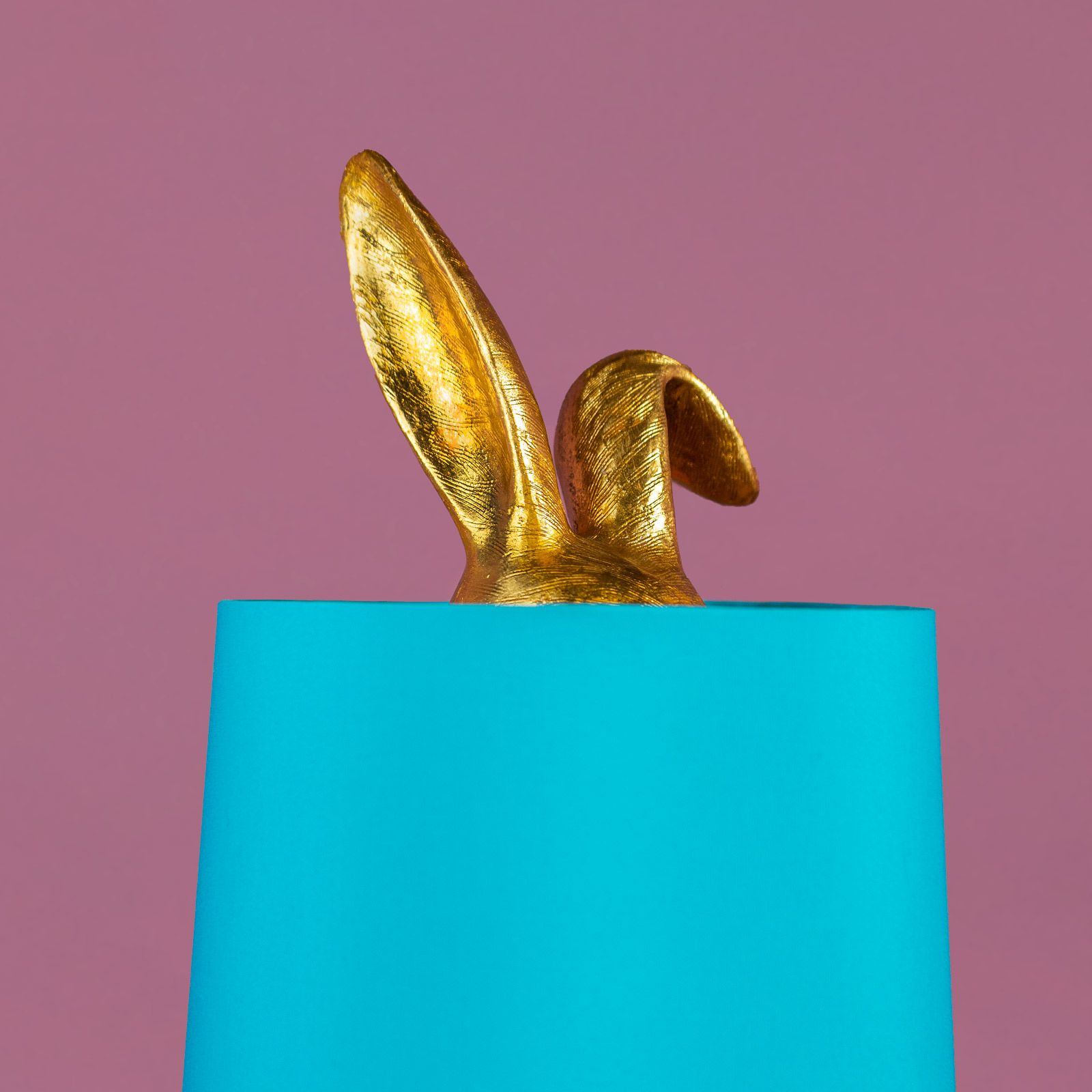 Tischleuchte Hase Hiding Bunny®, gold/türkis
