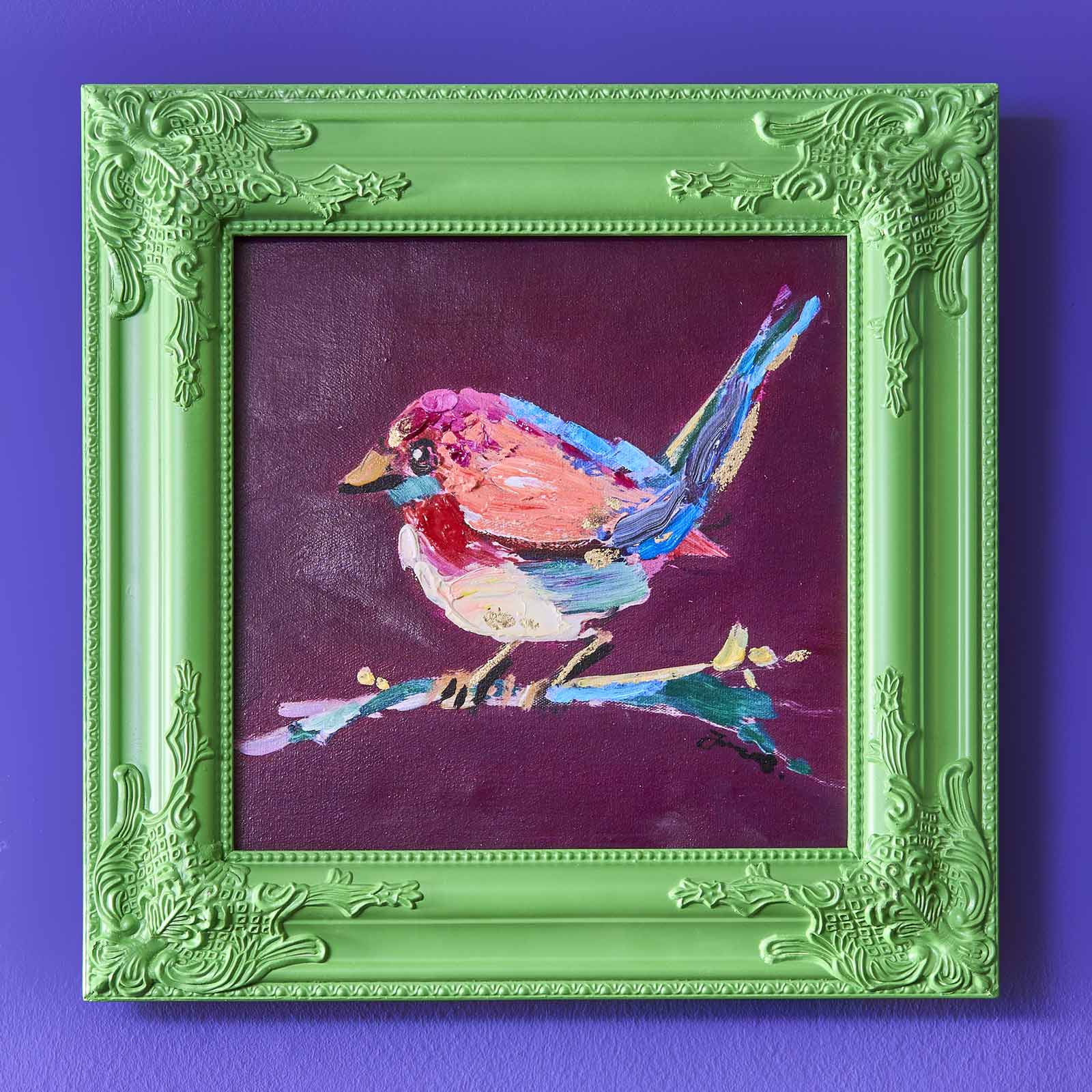 Schilderij Birdy, violet 