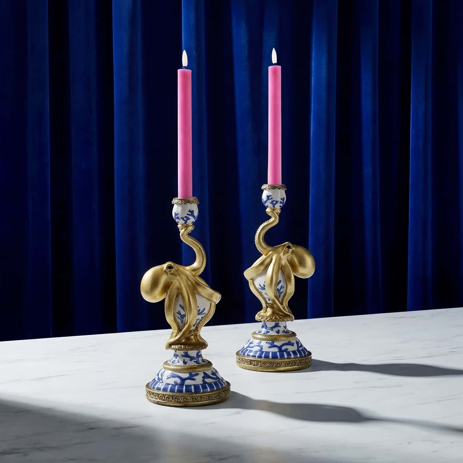 Zestaw 2 świeczników Otto Octopus