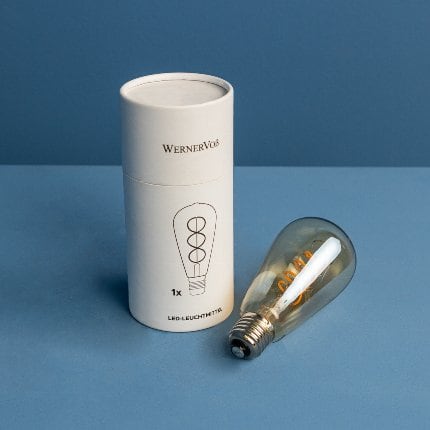 LED Spiral-Filament Glühbirne, Vintage-Look, E27, 4W, 220V, 6,4x14 cm