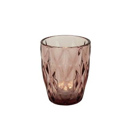 4er Set Wasserglas, lila, Glas, 8x10 cm