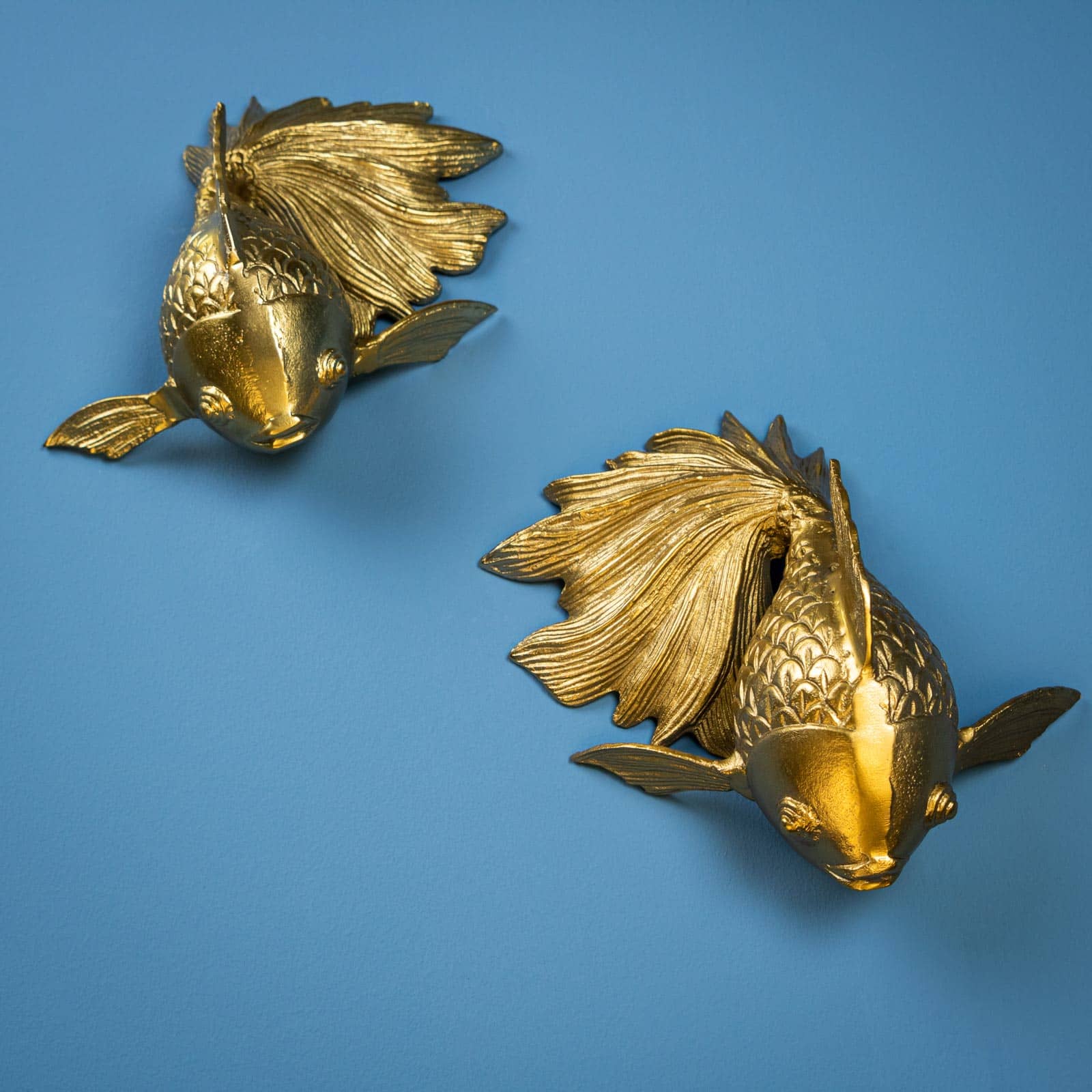 Wandfigur Fisch Goldfisch, gold