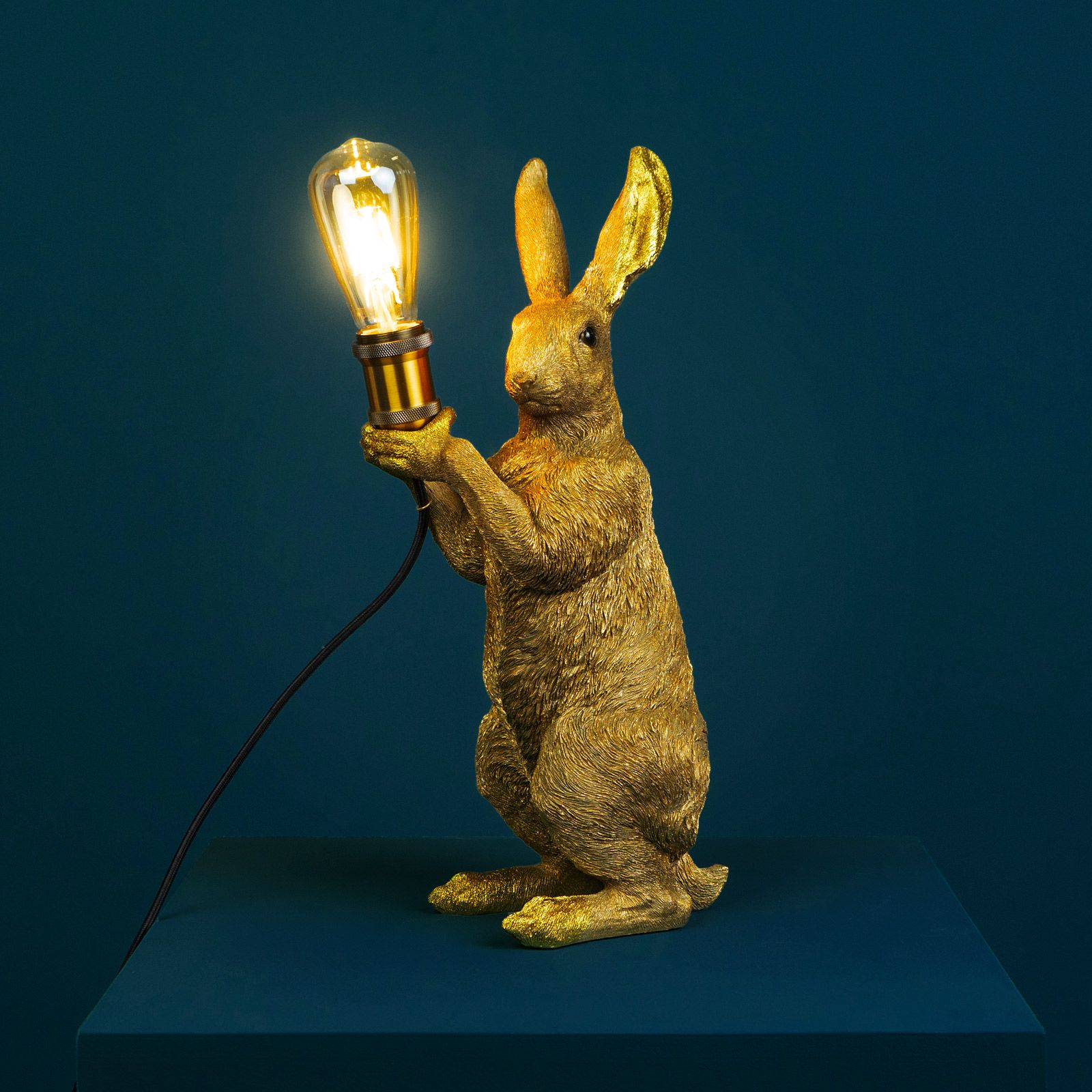 Tischleuchte Hase Meister Lampe, gold