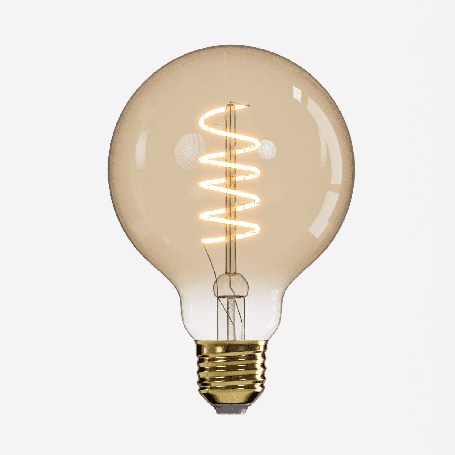 LED Spiral-Filament Glühbirne, Vintage Look, E27, 2,5 W, 220 V, 9,5x14 cm
