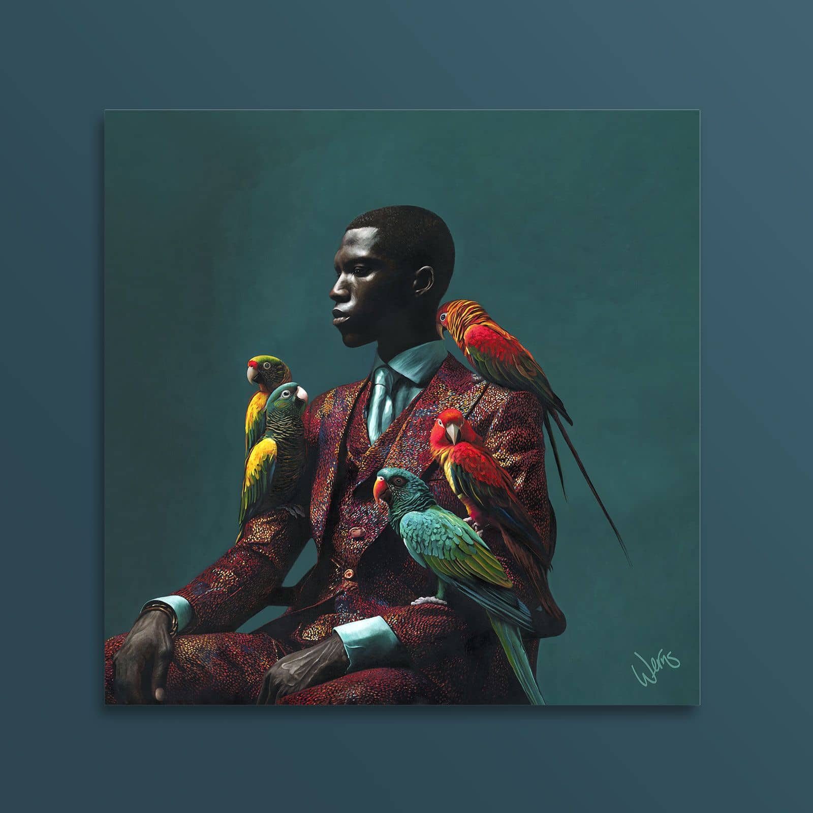 Gemälde The Parrots of Percy, handgemalt