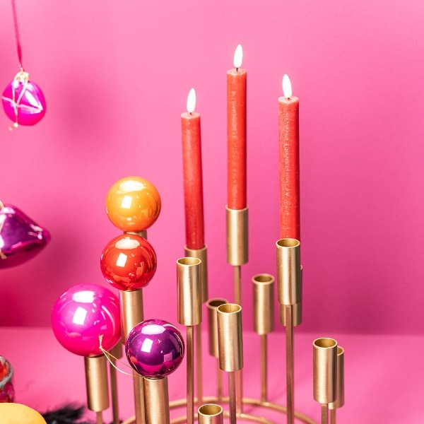 Candlestick Niva, geometric, gold