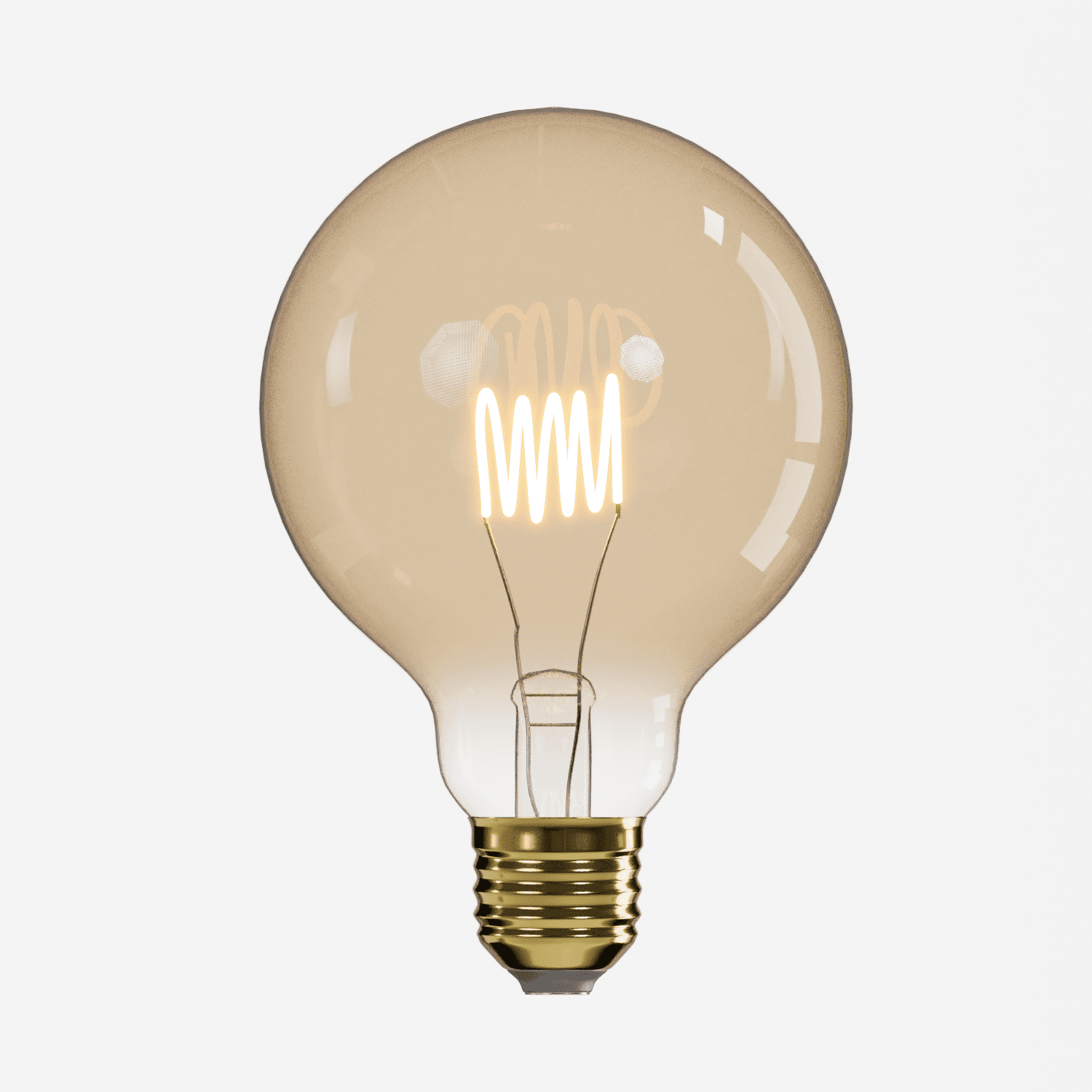 Loop filament light bulb, vintage look, E27, 2.5W, 220V, 8x12cm 2200K, IRC >80, gradable