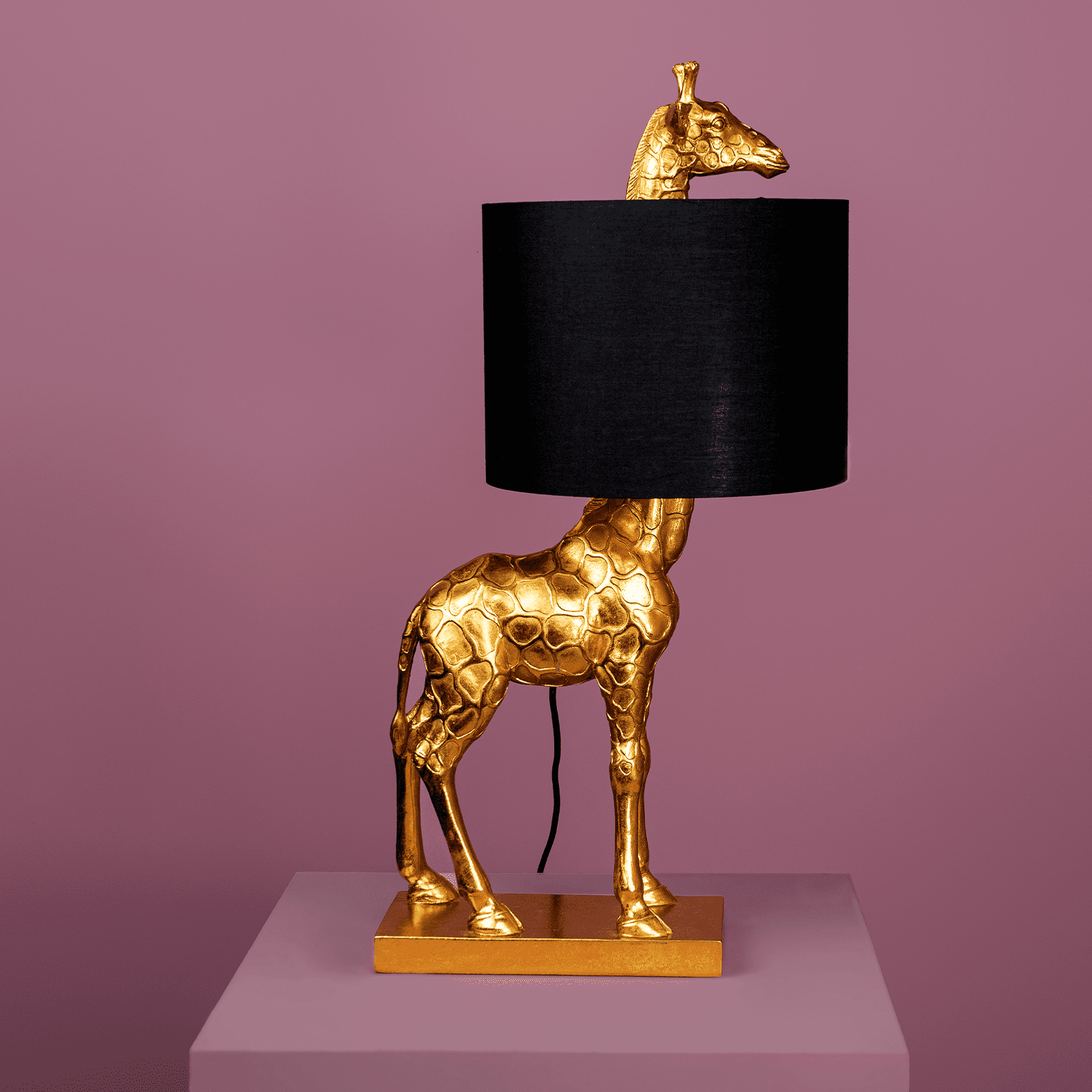 Table lamp Giraffe Lucie, gold/black