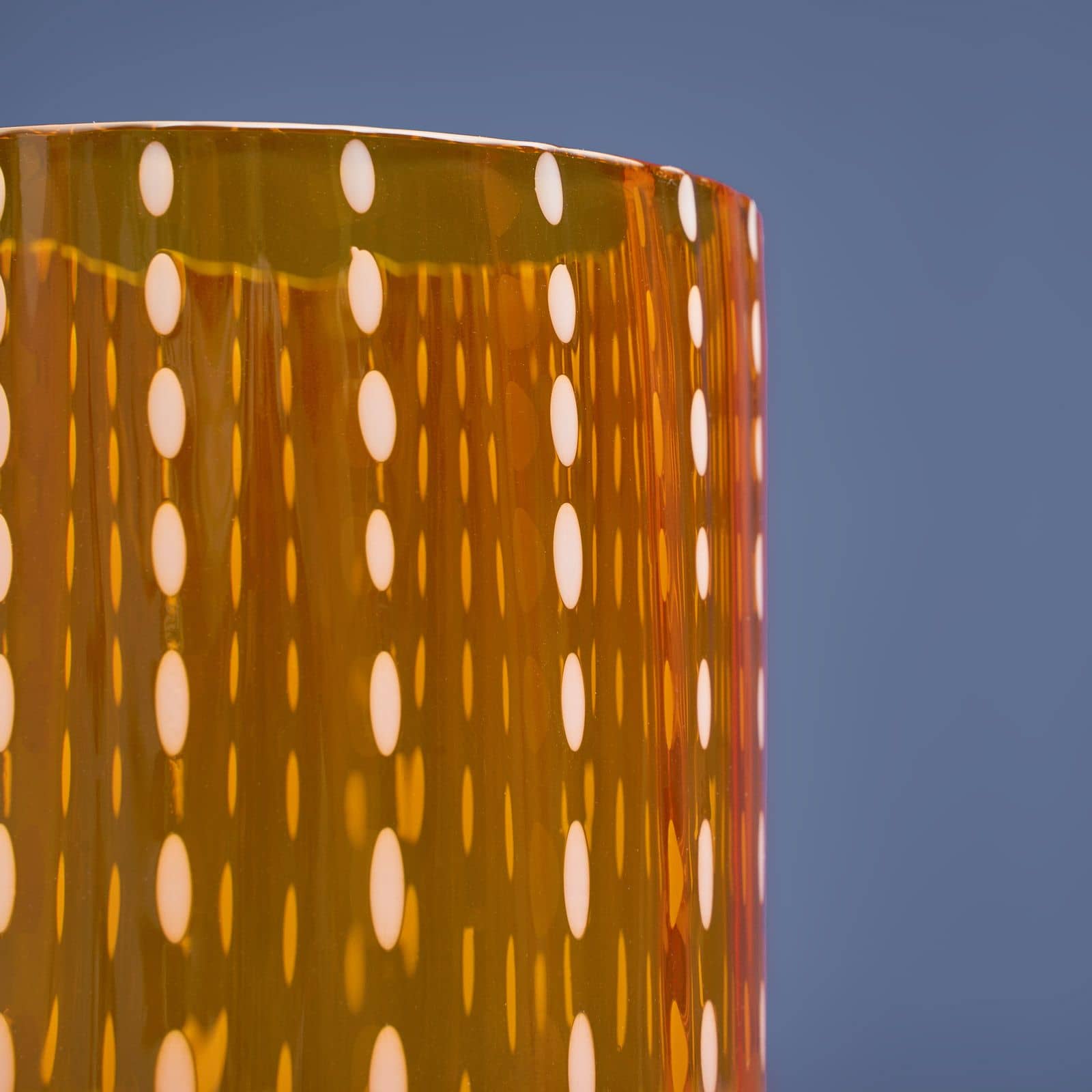 Set of 6 Dotty drinking glasses, orange, solid-coloured glass