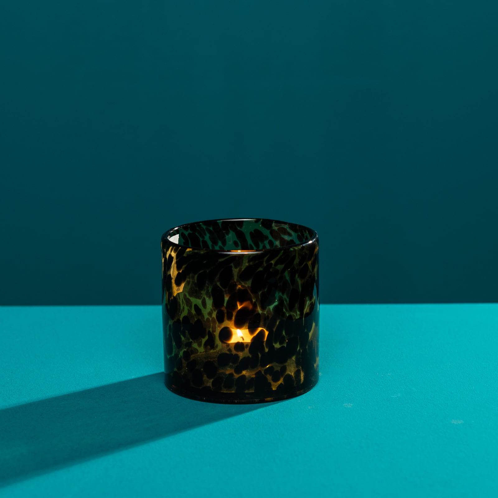 Candle light holder Leopard