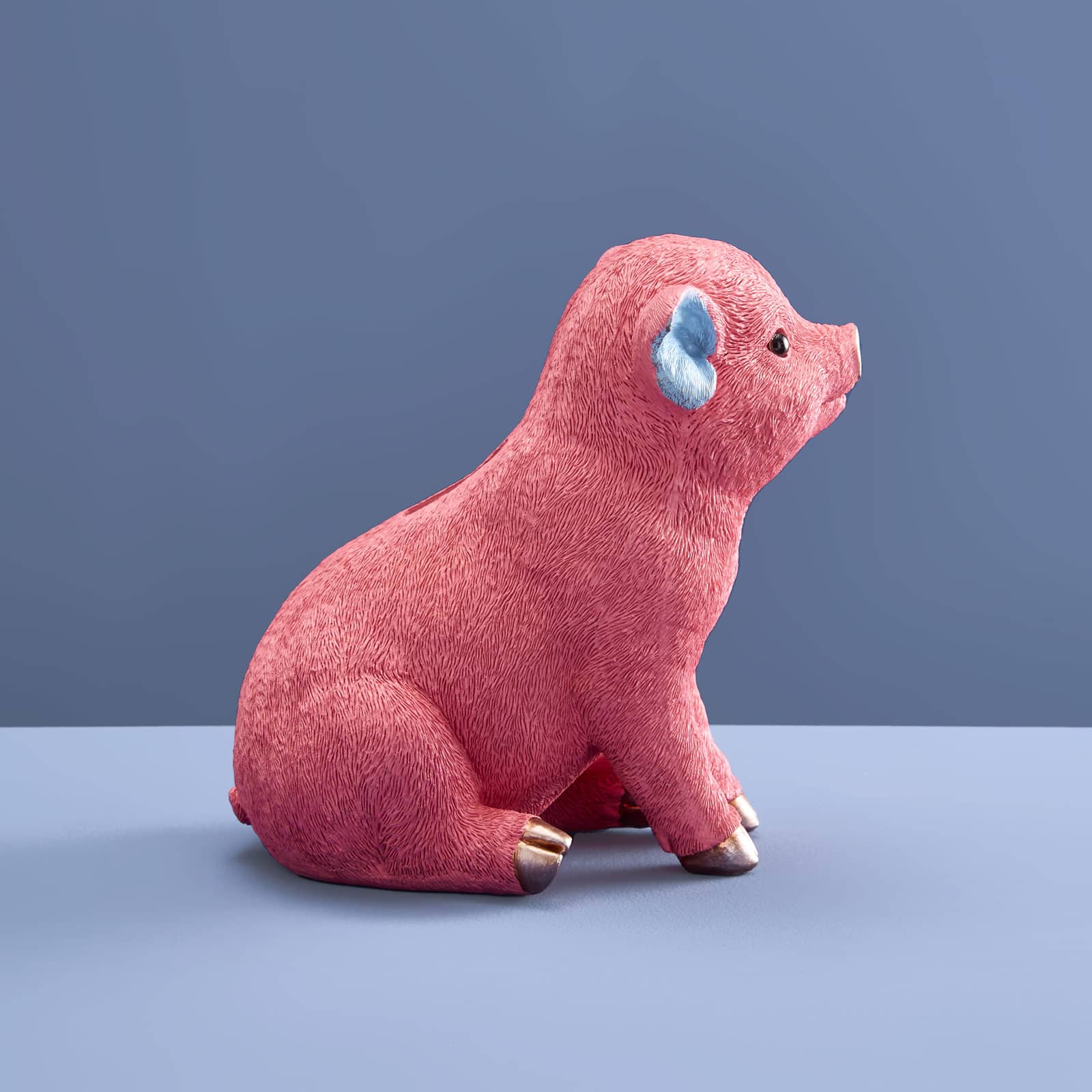 Spardose Schwein Sparschwein, pink, Polyresin, 18x11x18,5cm