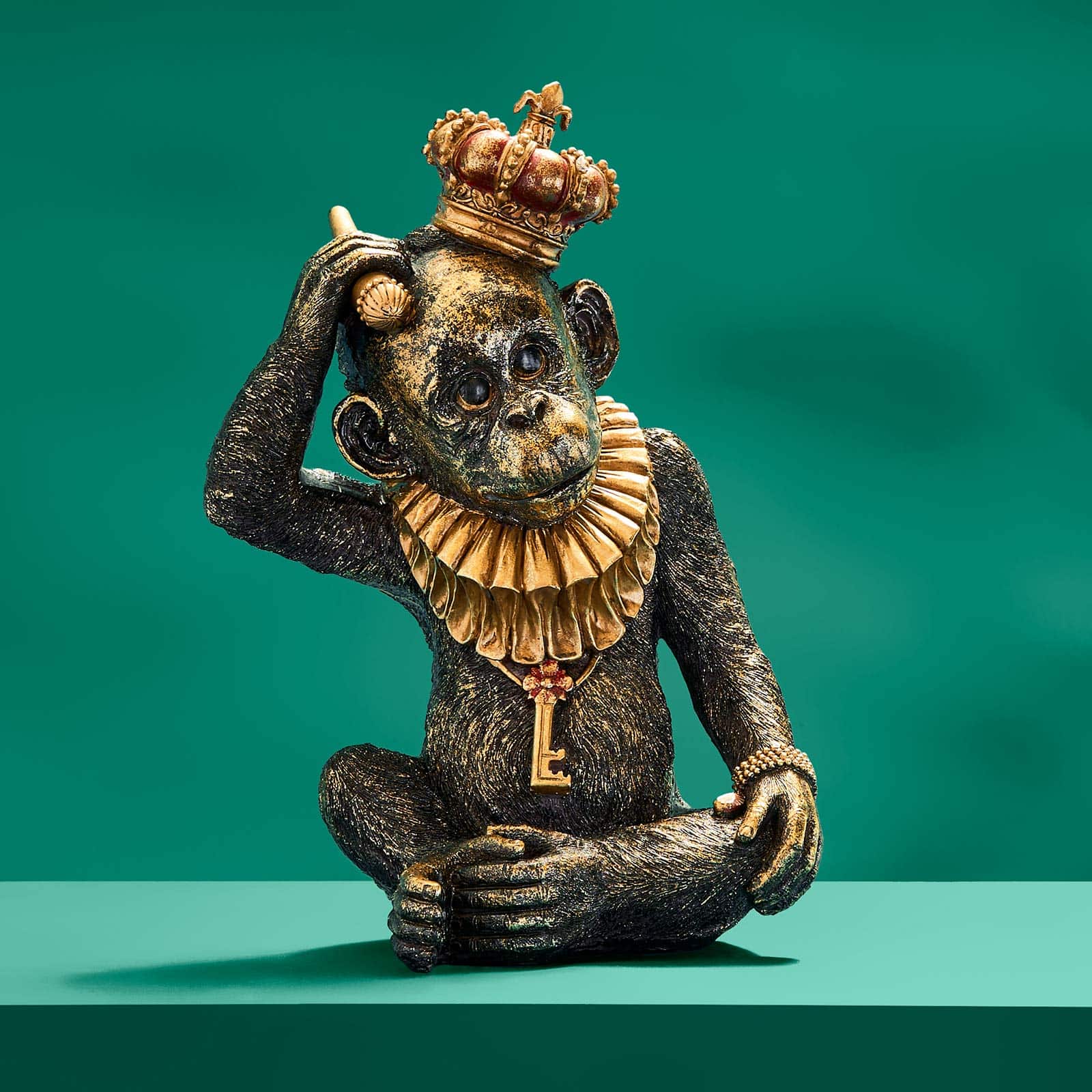 Decorative figurine monkey Prinz Pongo, polyresin, 23x17x34.5 cm