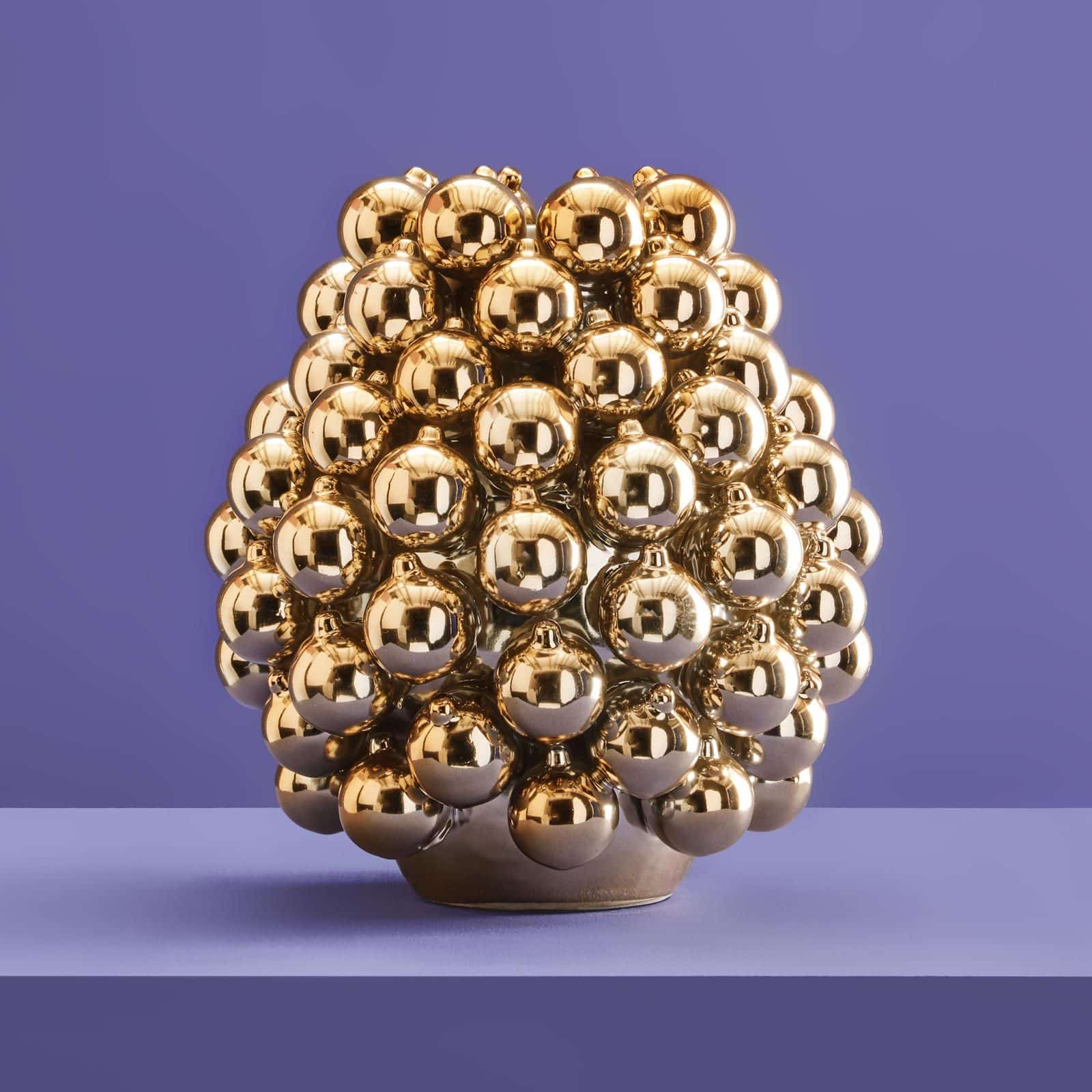 Vase m. Kugeln Boule, gold Vase m. Kugeln Boule, gold