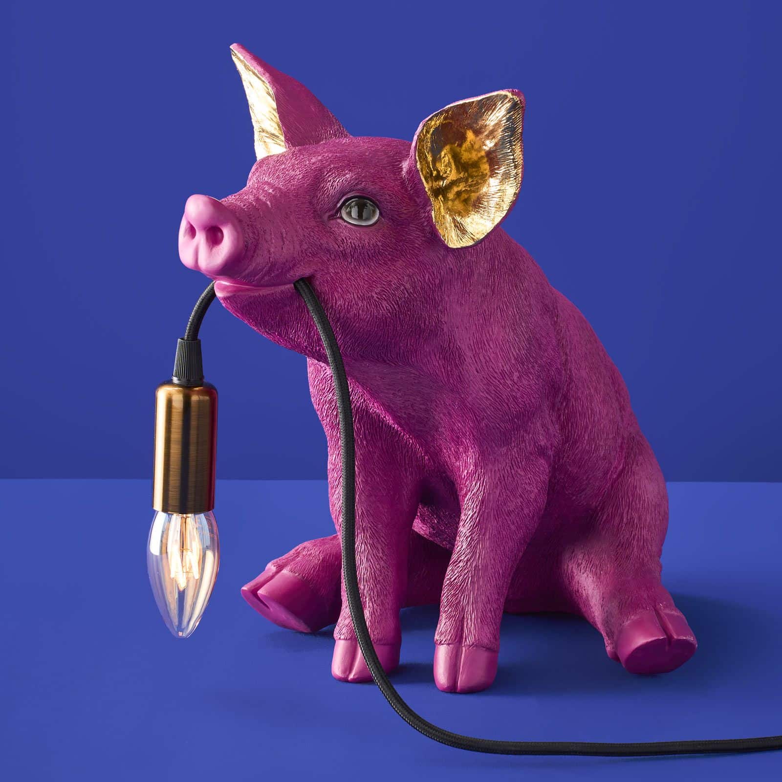 Table Lamp Piggy Pig, Magenta