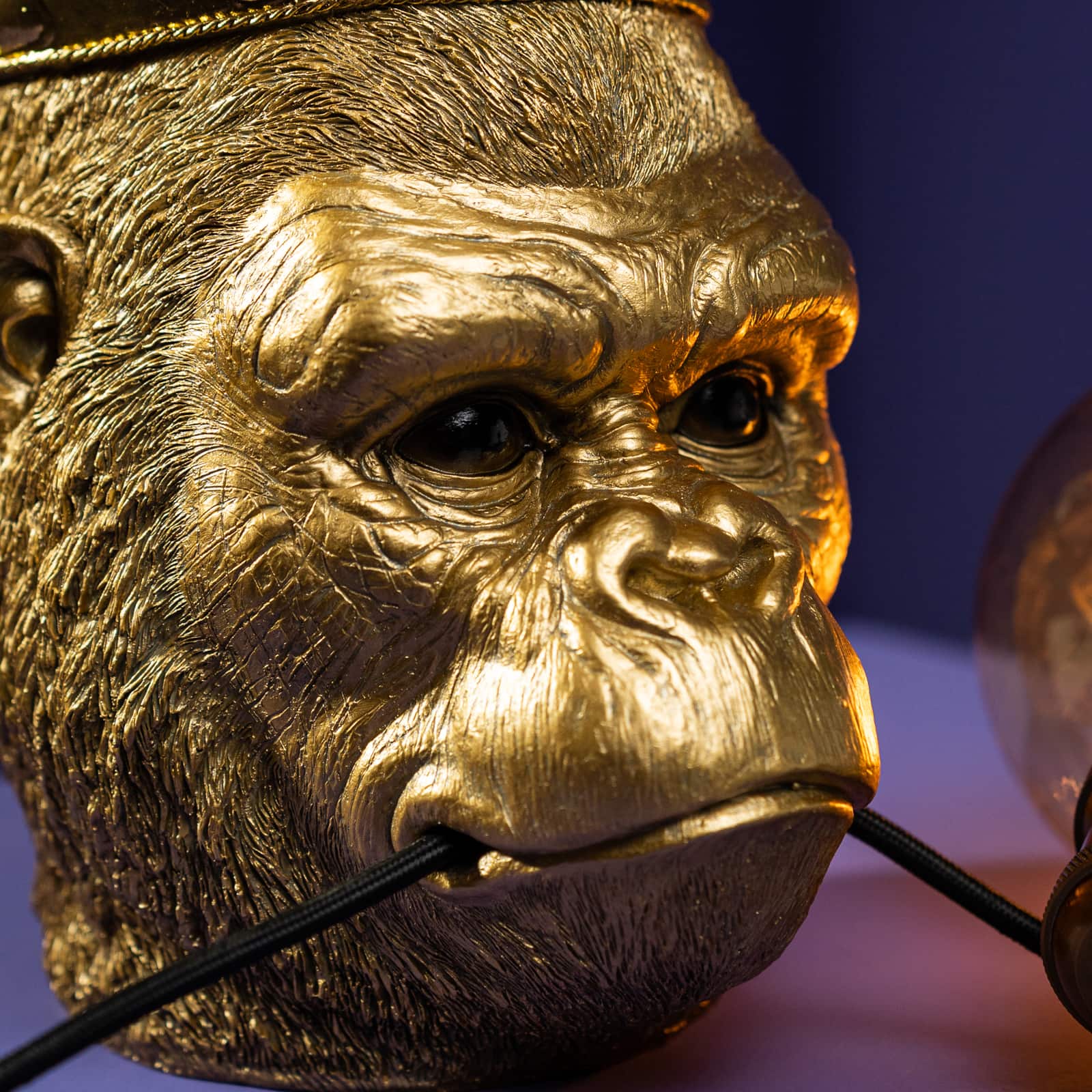 Gorilla Kong vägglampa, guld