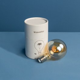 Ampoule filament boucle, look vintage, E27, 2.5W, 220V, 8x12cm 2200K, IRC >80, gradable