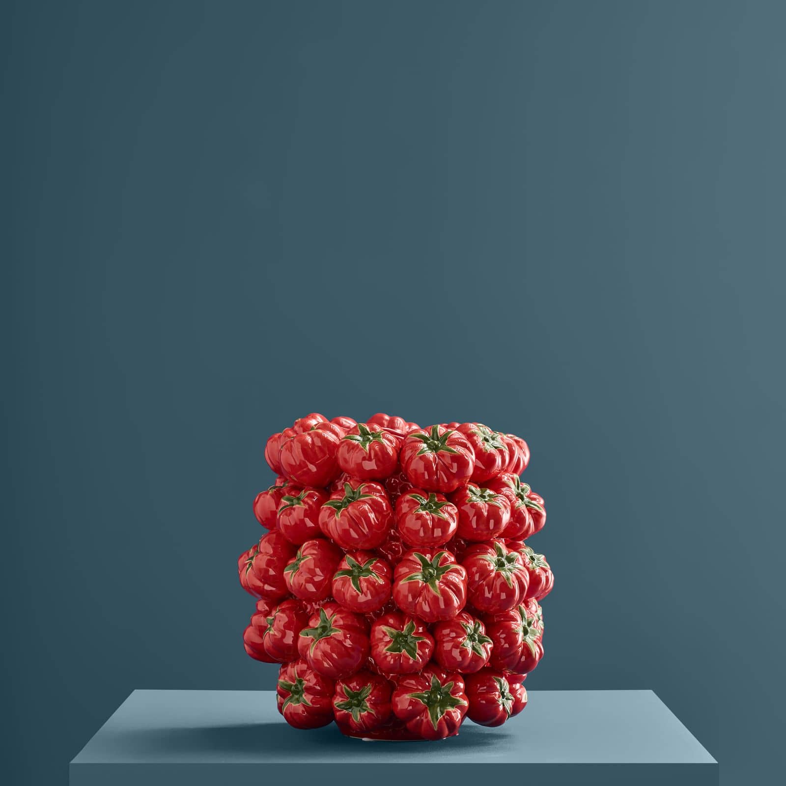 Vaas Tomaat, rood, handgemaakt