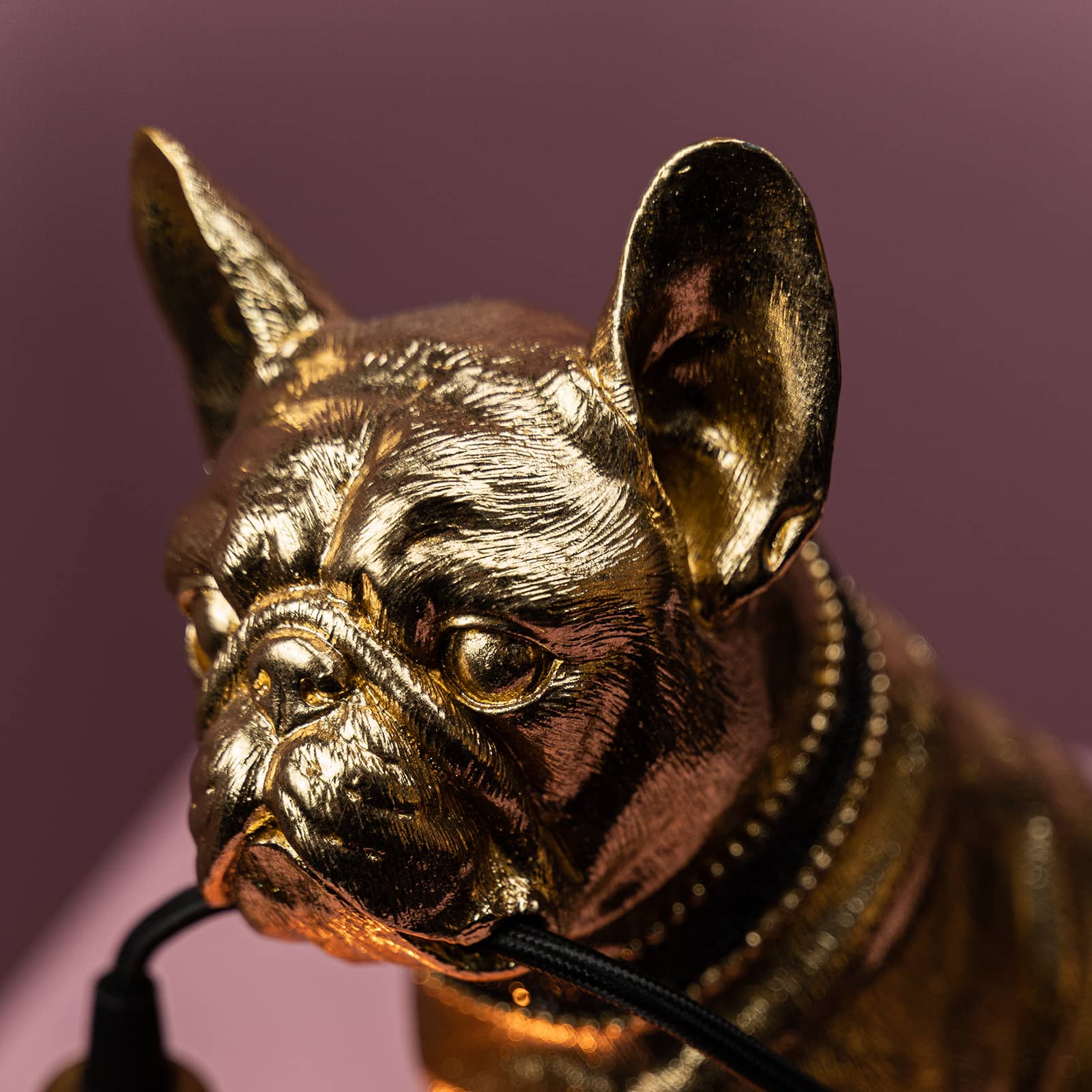 Bordslampahund / Fransk bulldogg Francis, guld