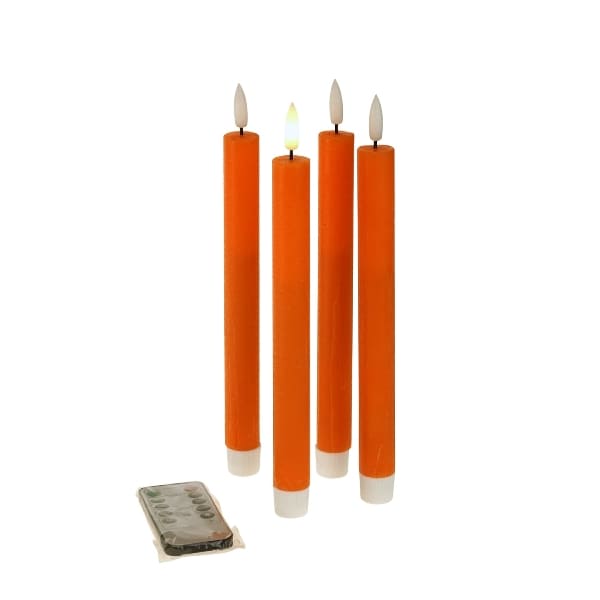 Monzana Lot de 4 Bougies LED en cire véritable Chandelle sans