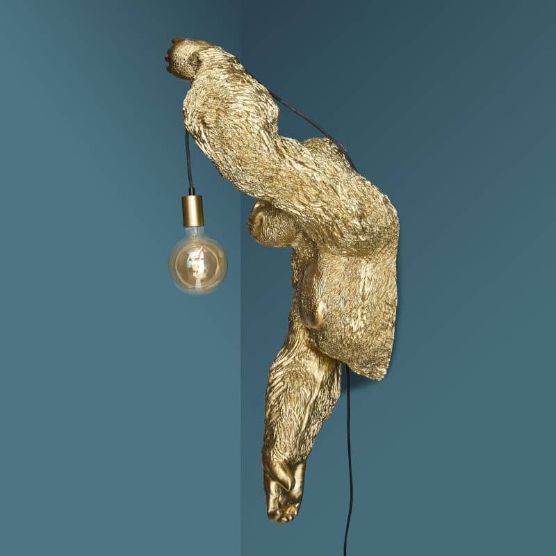 Wall Lamp Gorilla Jungle Jack, gold